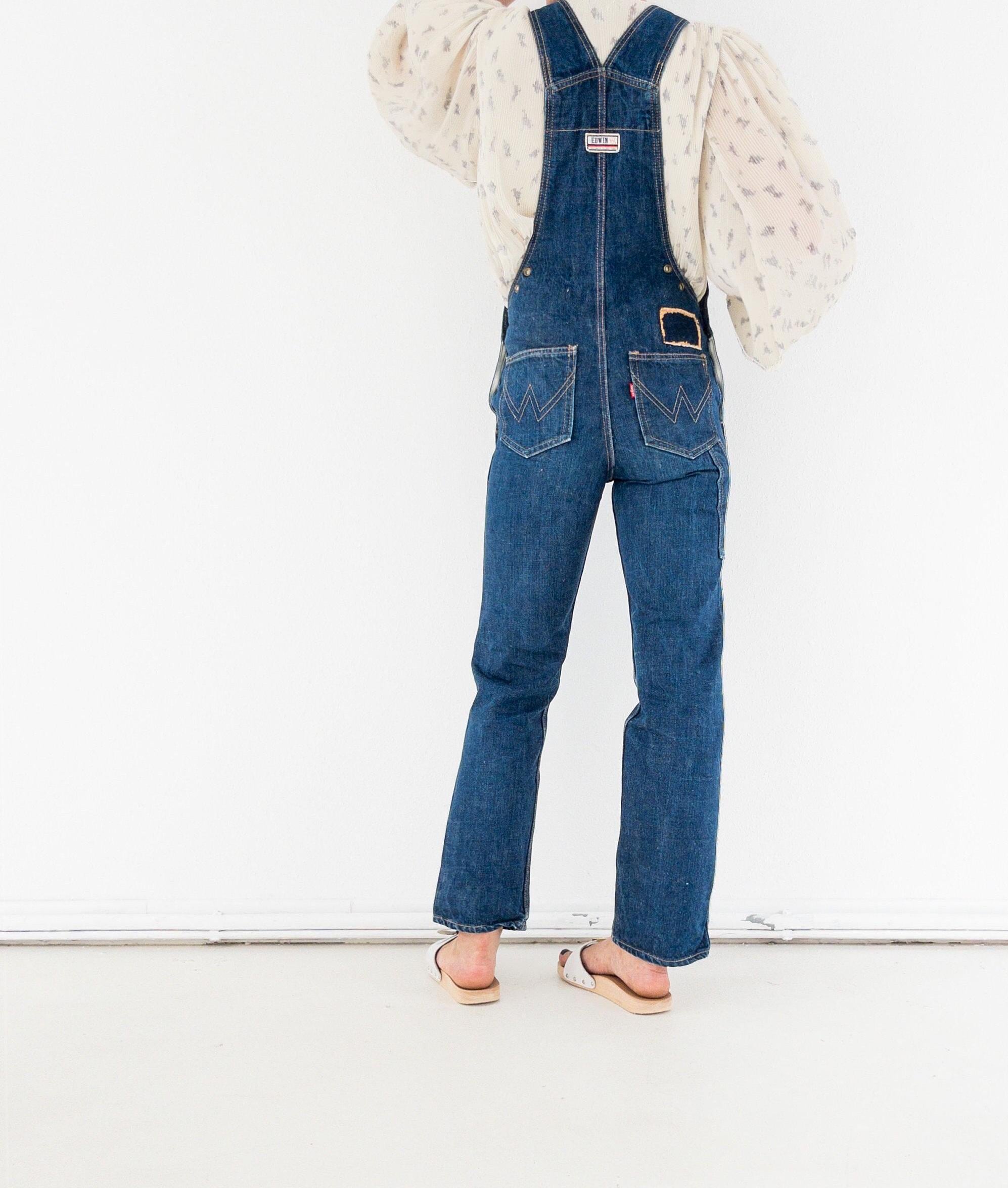 Size XS Edwin Selvedge Overalls 60s/70s Vintage – girlstalk.vintage