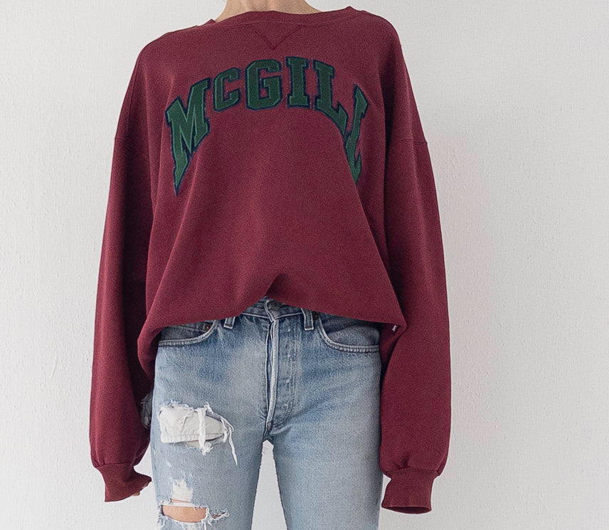 Gr.XL Russell Athletic Mcgill College Sweater 90s Vintage Made in USA