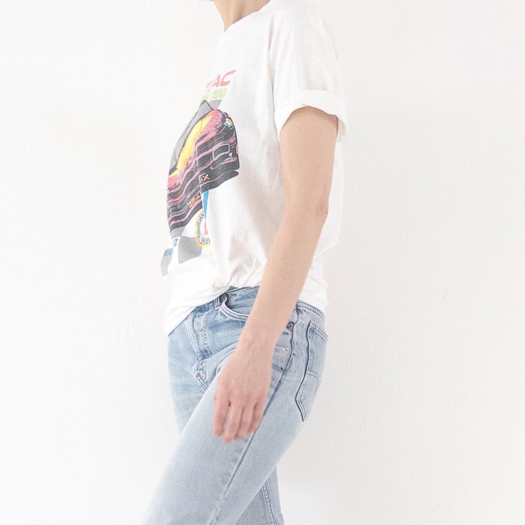 Gr. M - L Oneita Power-T Nascar Pontiac Pacesetters 200 Single Stitch T-Shirt 90s Vintage Made in USA