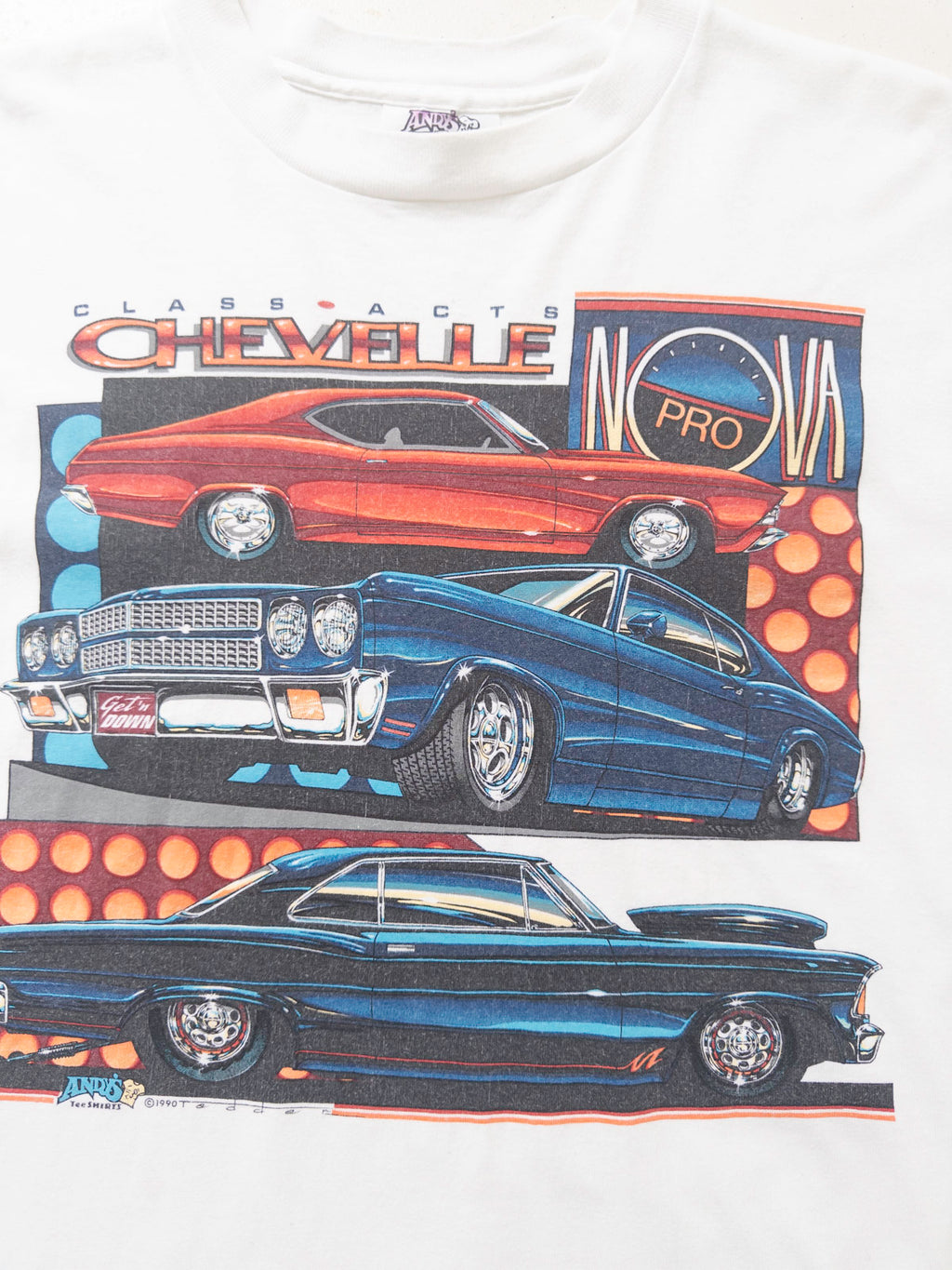 Gr. L Andy's Tee Shirts Chevrolet Chevelle Nova Pro Class Acts T-Shirt 90s Vintage Made in USA
