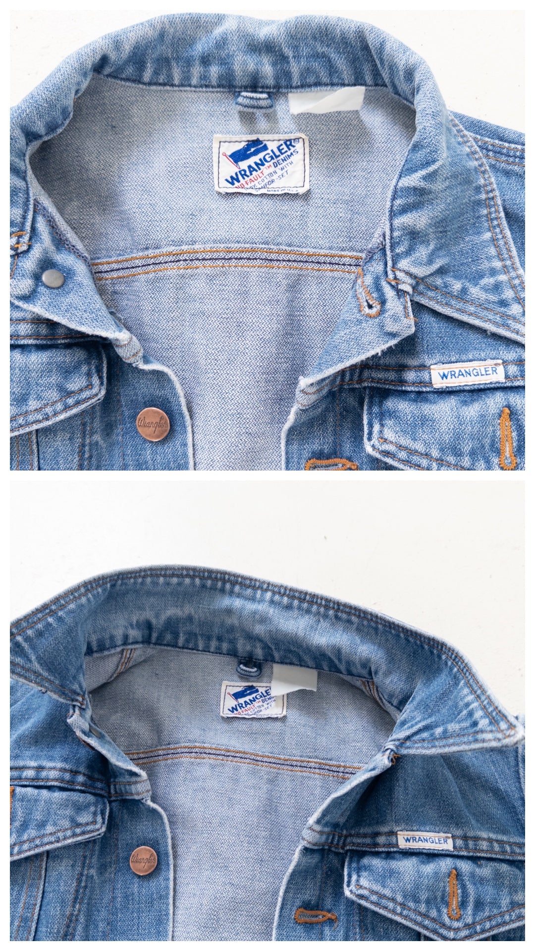 Gr. XXS - XS Wrangler Jeansjacke 70s Vintage Made in USA