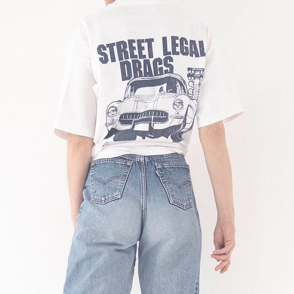 Gr. XL SS Sport Service Street Legal Drags Pomona Raceway T-Shirt – NHRA Graphic – 90s Vintage Made in USA