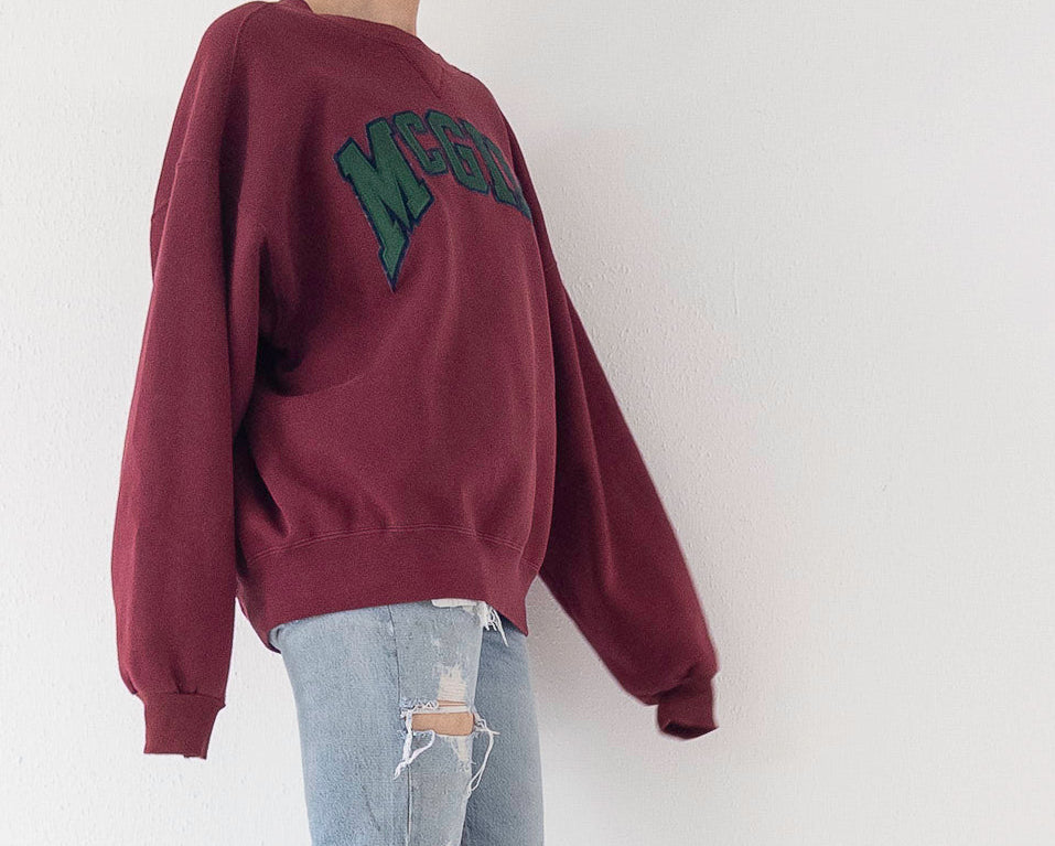Gr.XL Russell Athletic Mcgill College Sweater 90s Vintage Made in USA