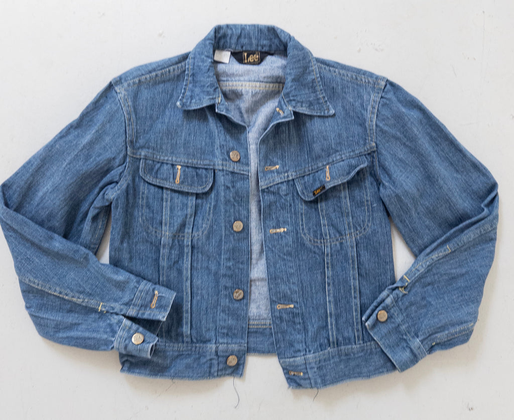 Gr. XS - S Lee Jeansjacke 70s Vintage Made in USA
