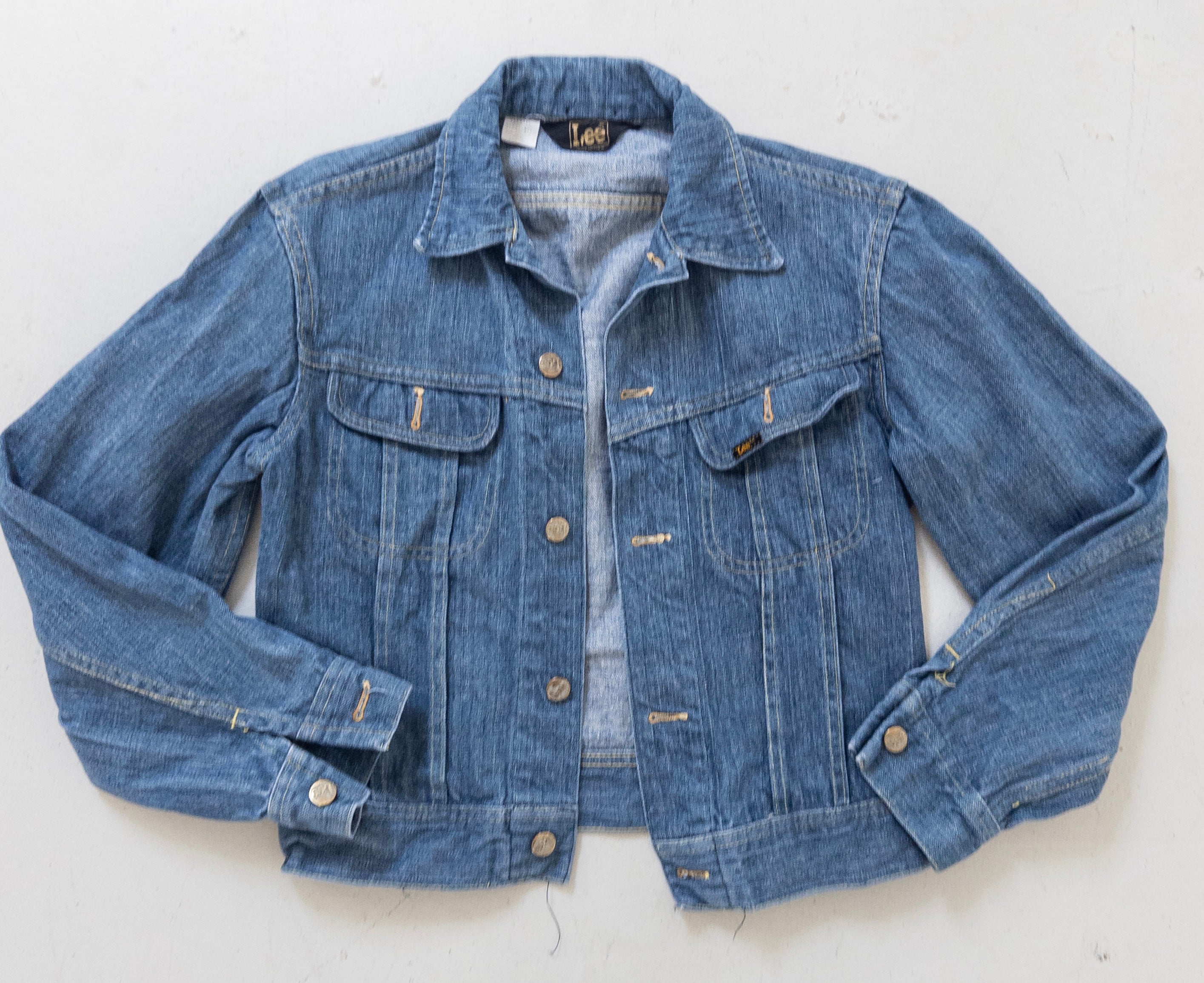 Gr. XS - S Lee Jeansjacke 70s Vintage Made in USA