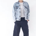 Gr. M - L Levis Acid Washed Trucker Jacket 80s Vintage Made in USA