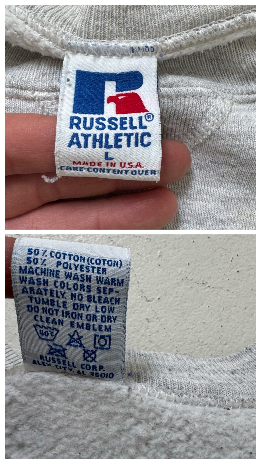 Gr.L Russell Athletic College Football Sweater 90s Vintage Made in USA