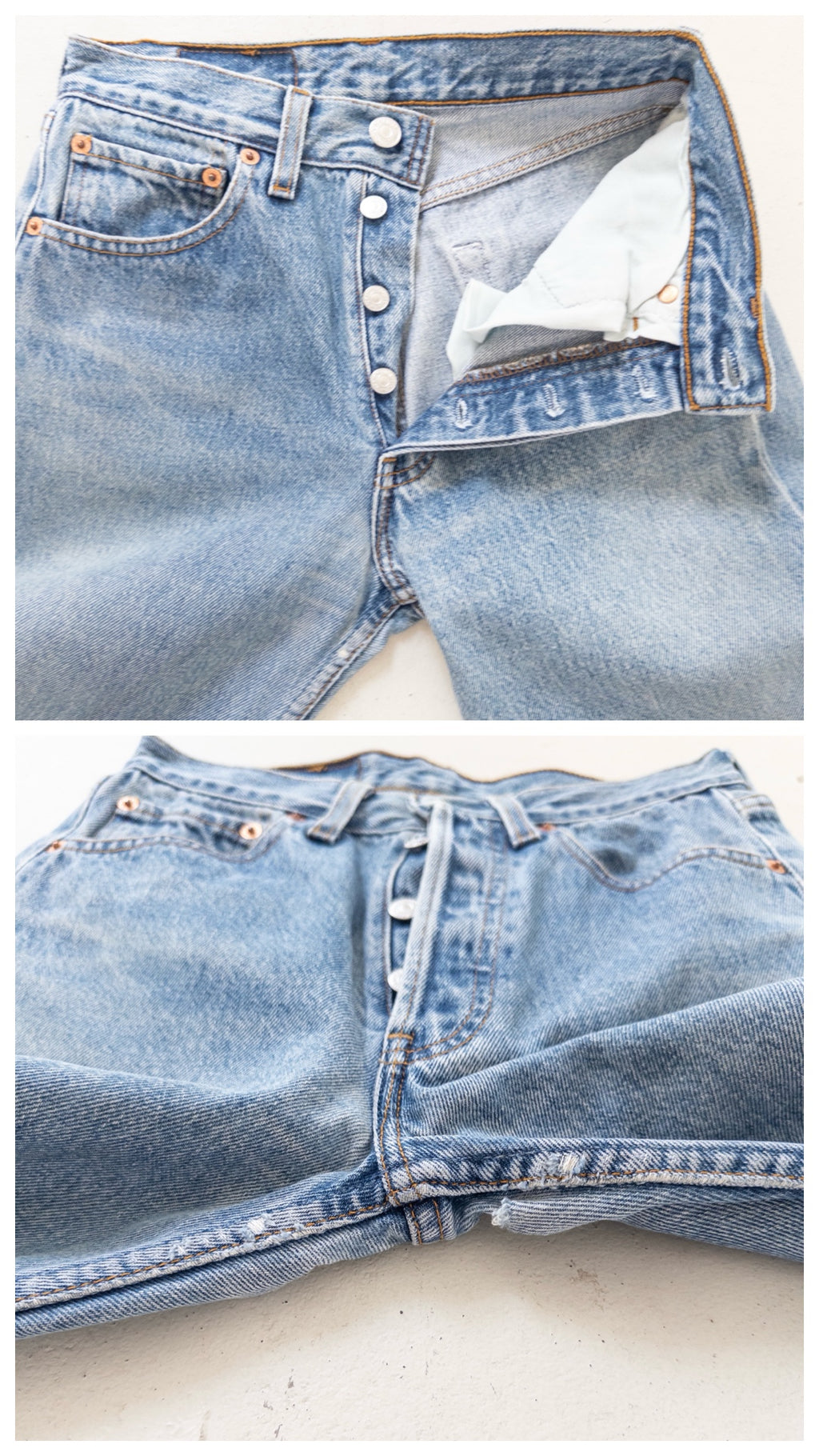 Gr. 25 Levis 501 90s Vintage Made in Poland Reworked