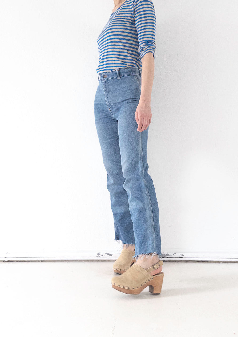 W26 - 27 L30 Levis Cropped Schlaghose 70s Vintage Made in USA