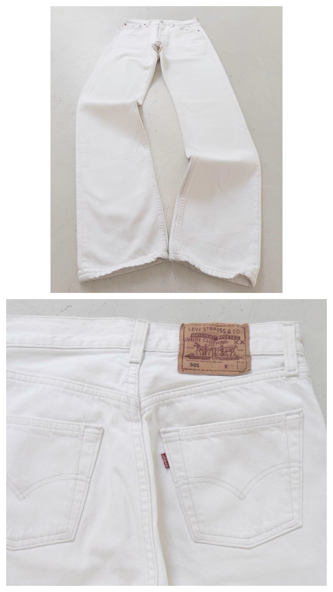 W26 L34 Levis 501 weiß 90s Vintage Made in USA