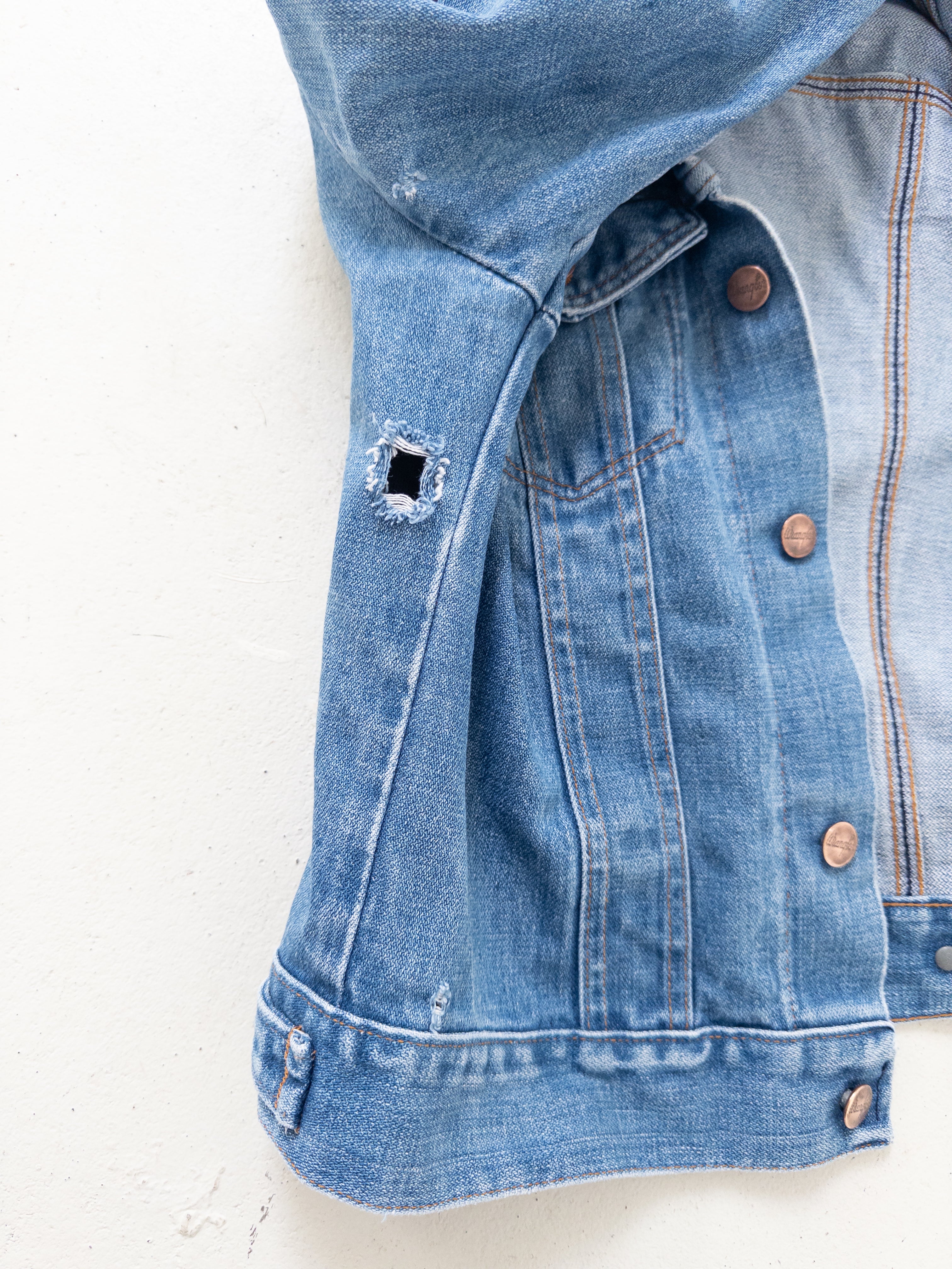Gr. XXS - XS Wrangler Jeansjacke 70s Vintage Made in USA