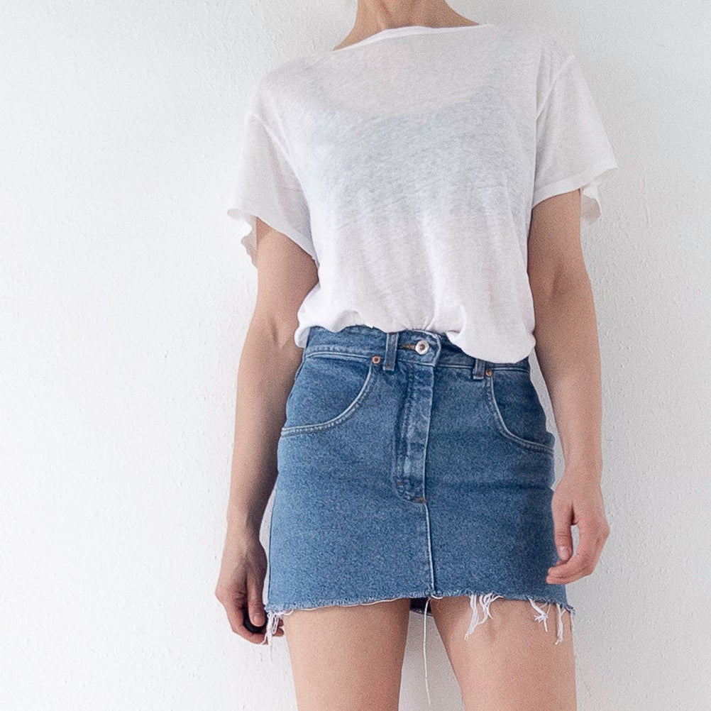W25 W26 Lee Gossip Minirock Basic Skirt 80s Vintage