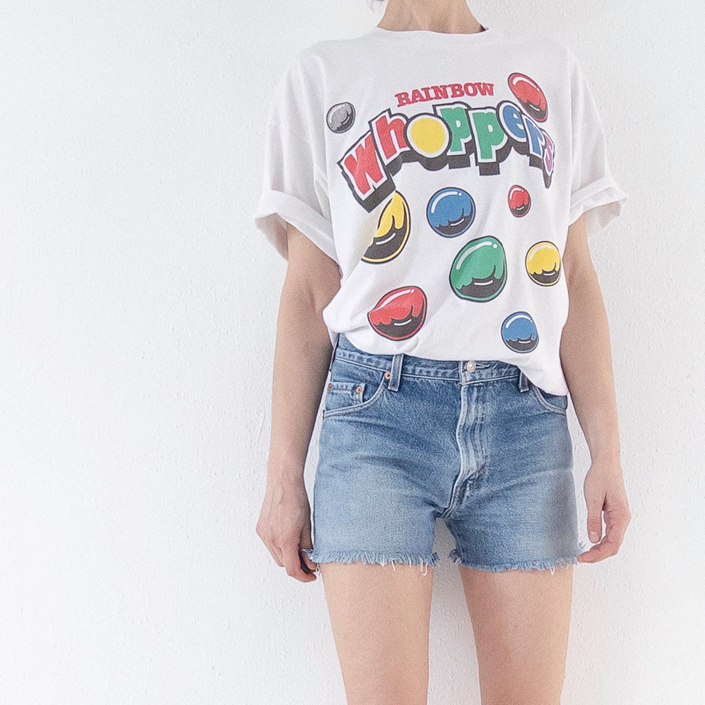 Gr. L T-Shirt Rainbow Whoppers Candy Graphic Single Stitch 90s Vintage Spoof Tee