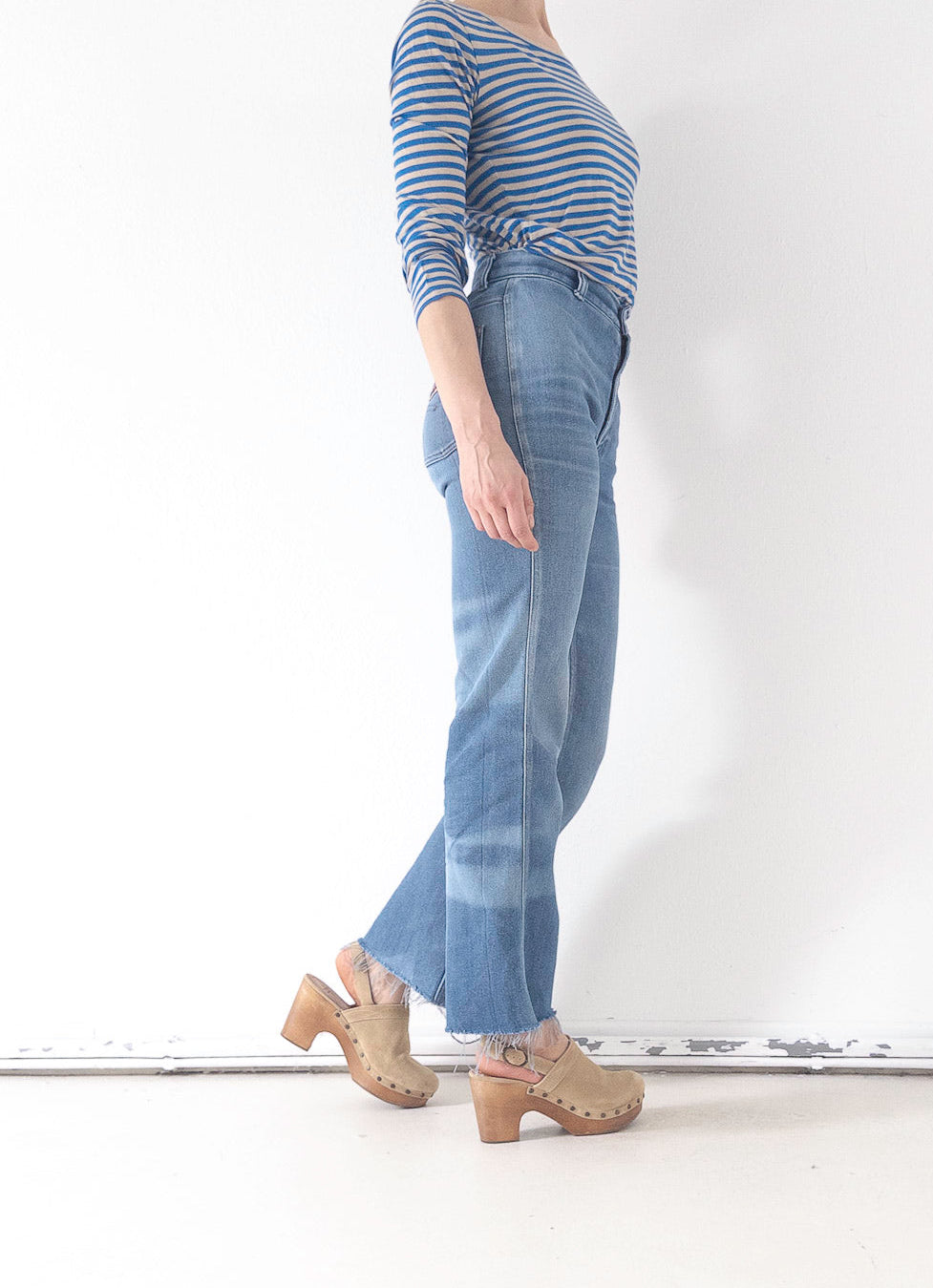 W26 - 27 L30 Levis Cropped Schlaghose 70s Vintage Made in USA