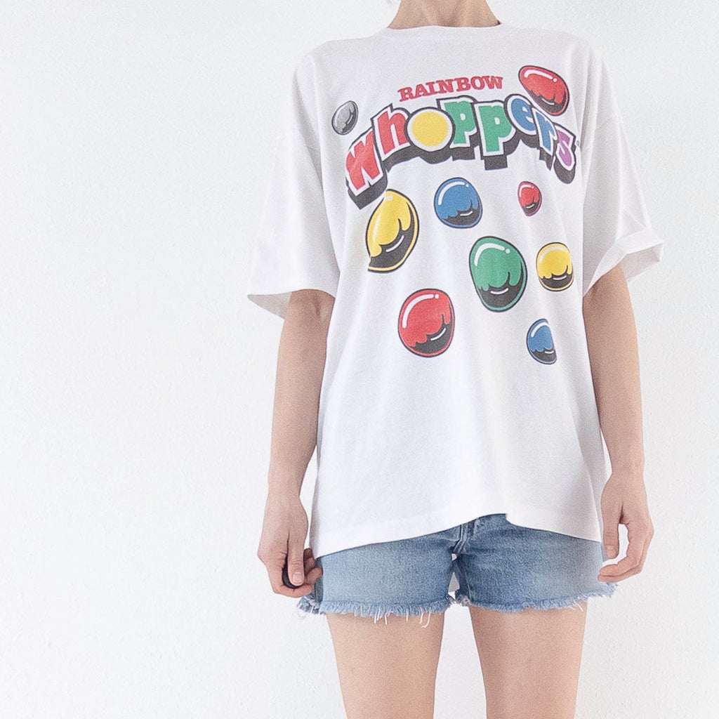 Gr. L T-Shirt Rainbow Whoppers Candy Graphic Single Stitch 90s Vintage Spoof Tee