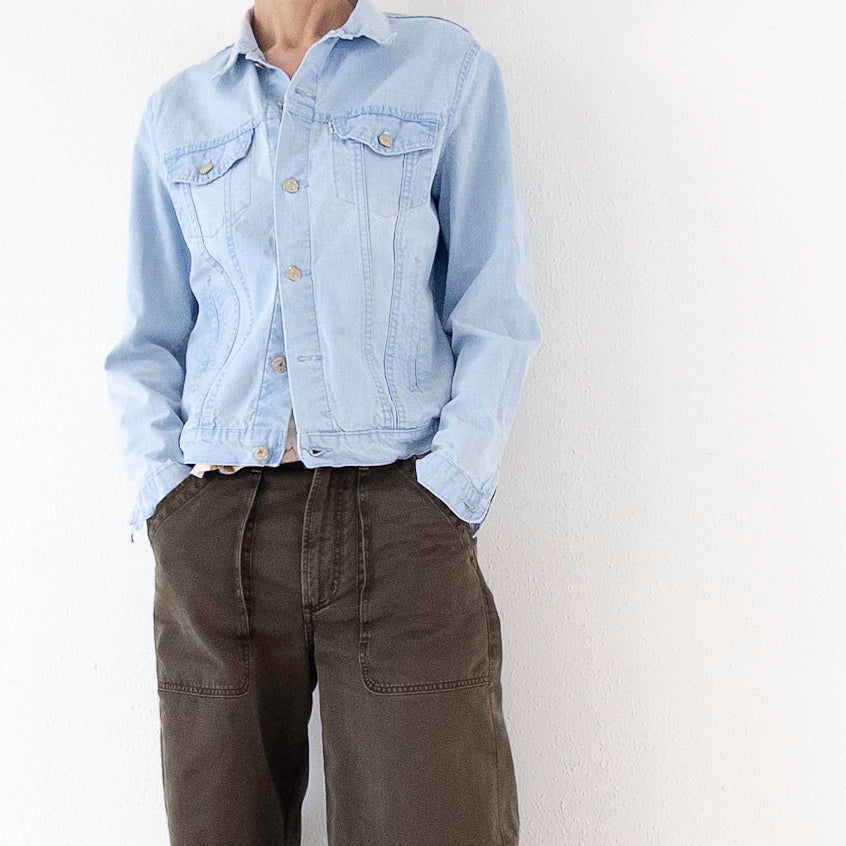 Gr. M Levis Jacke Babyblue 80s Vintage Made in France