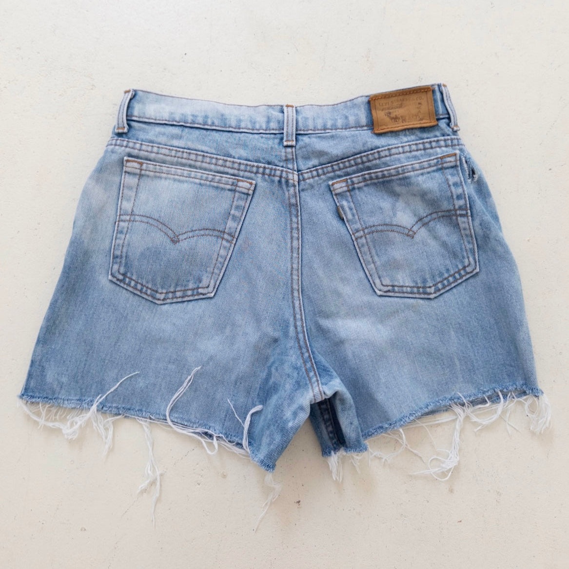 W29 Levis 545 Leather Tab Shorts| Cutoffs | 70s Vintage Made in Belgium