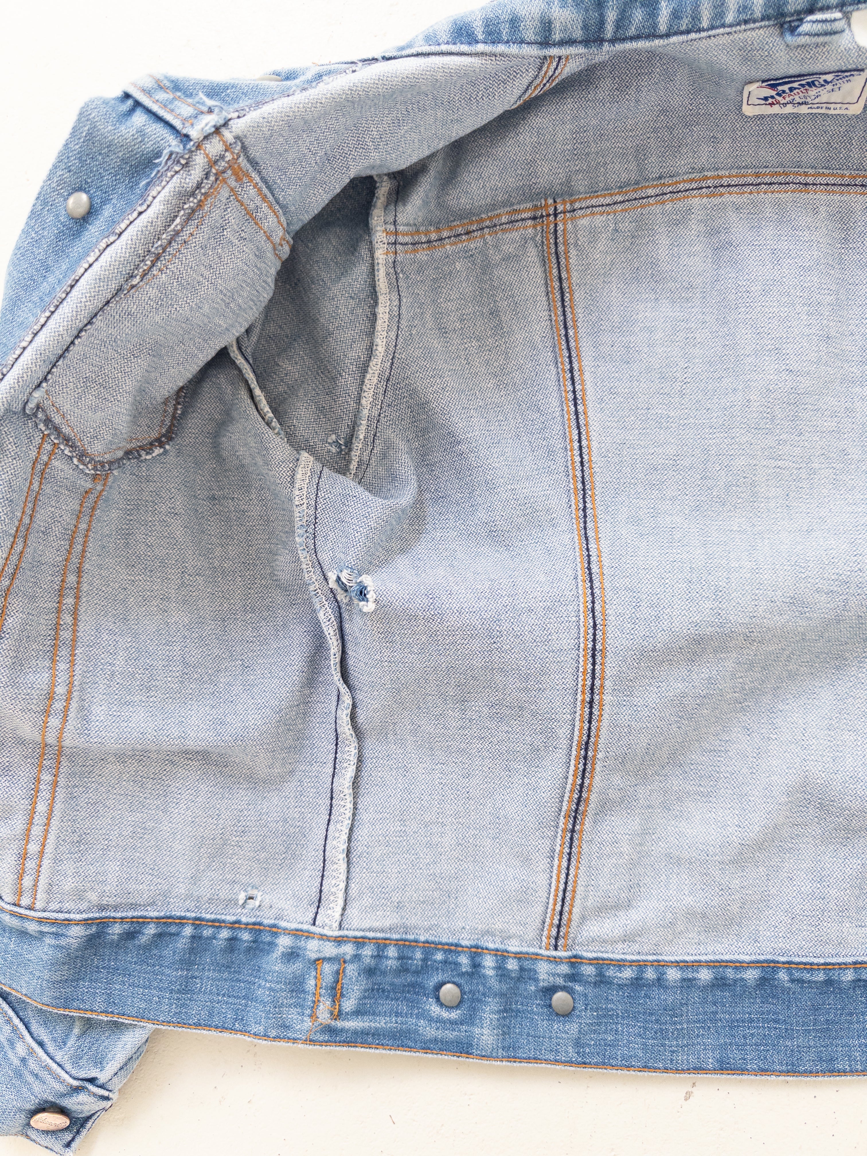 Gr. XXS - XS Wrangler Jeansjacke 70s Vintage Made in USA