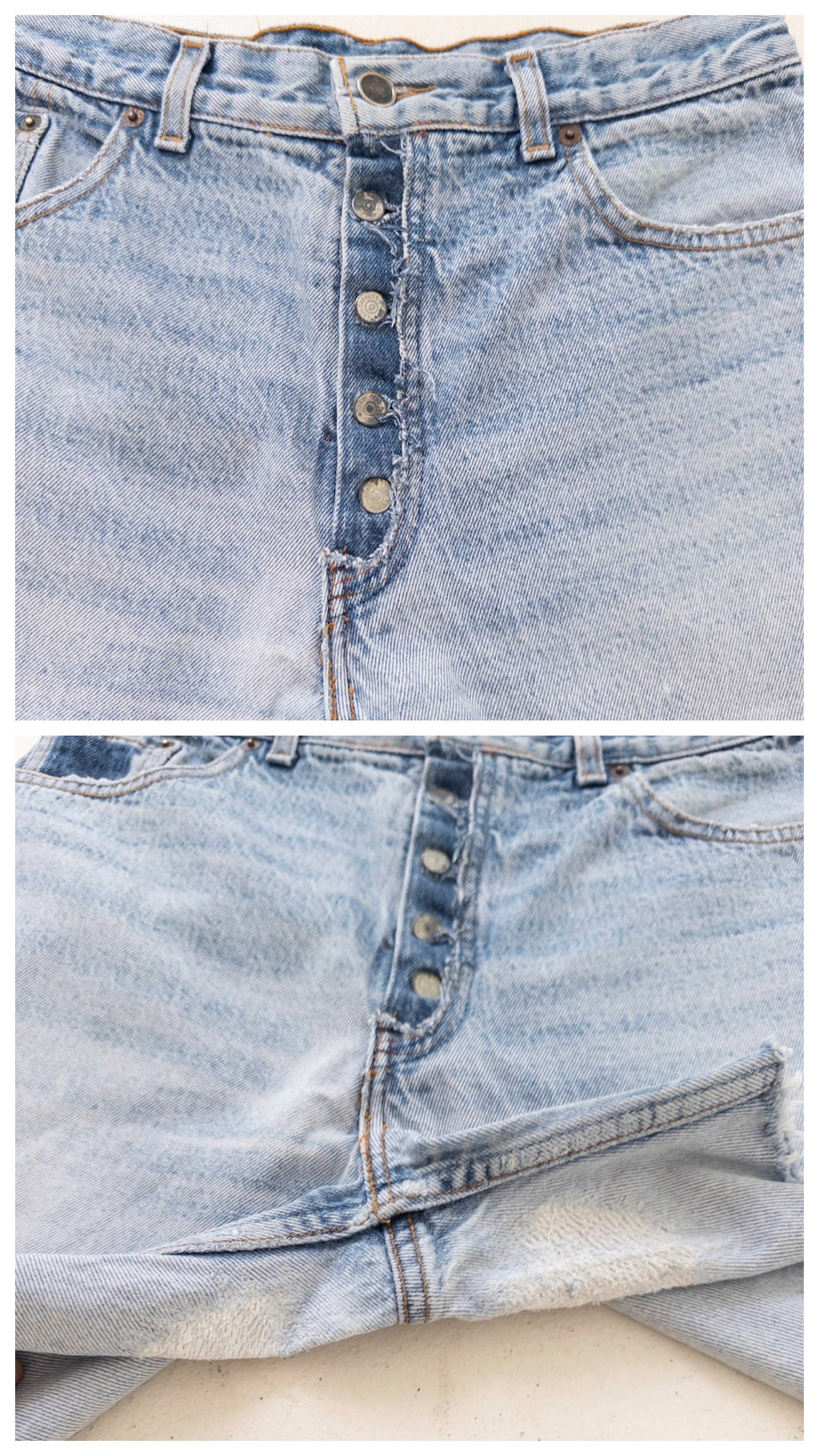 W29 - 30 Levis Shorts 80s Vintage Made in Belgium Reworked Cutoffs