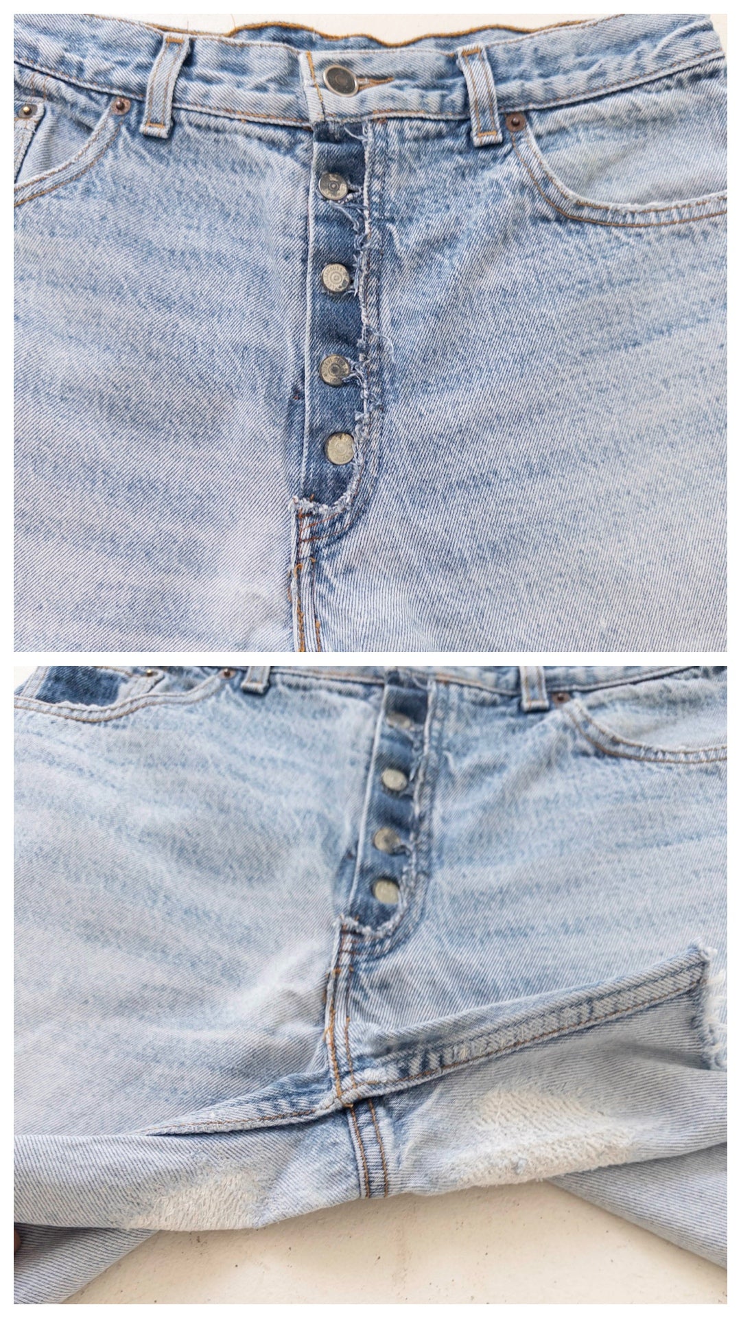 W29 - 30 Levis Shorts 80s Vintage Made in Belgium Reworked Cutoffs