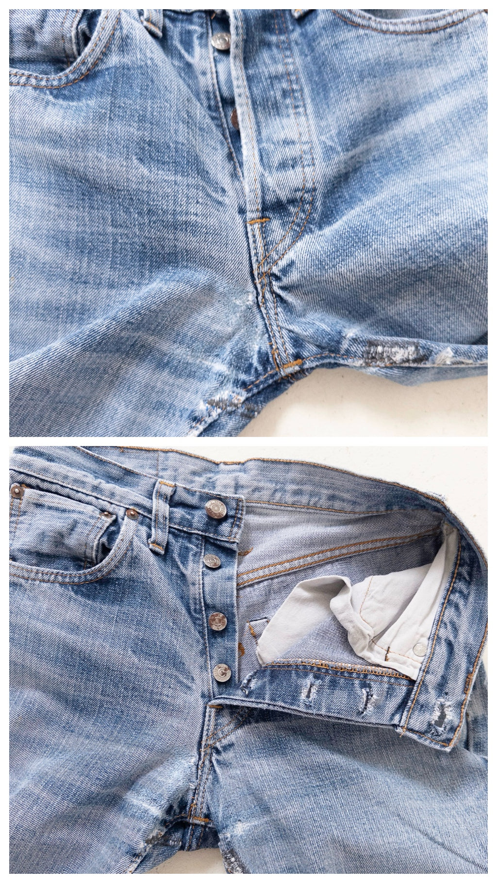 W24 - 25 Levis 501 Selvedge 70s Vintage Made in USA