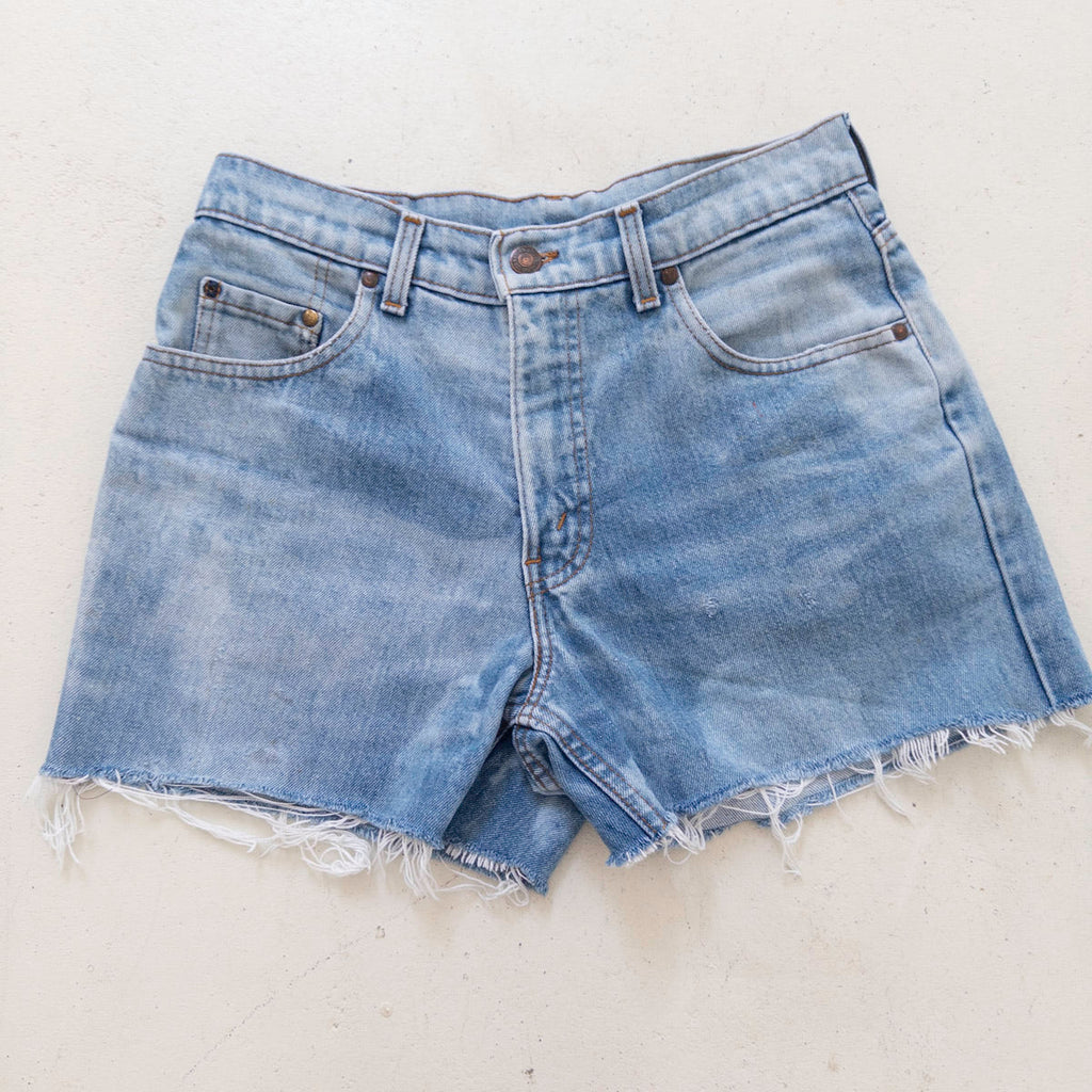 W29 Levis 545 Leather Tab Shorts| Cutoffs | 70s Vintage Made in Belgium