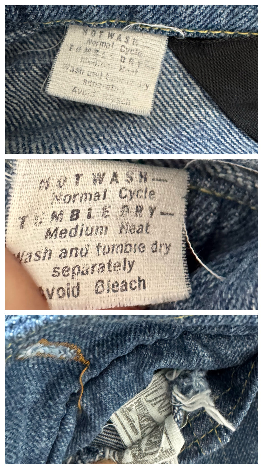 Gr. XS - S Lee Jeansjacke 70s Vintage Made in USA