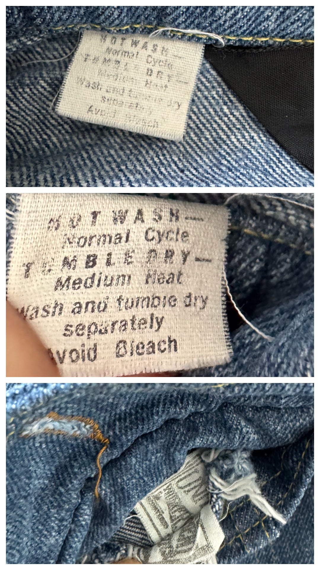 Gr. XS - S Lee Jeansjacke 70s Vintage Made in USA