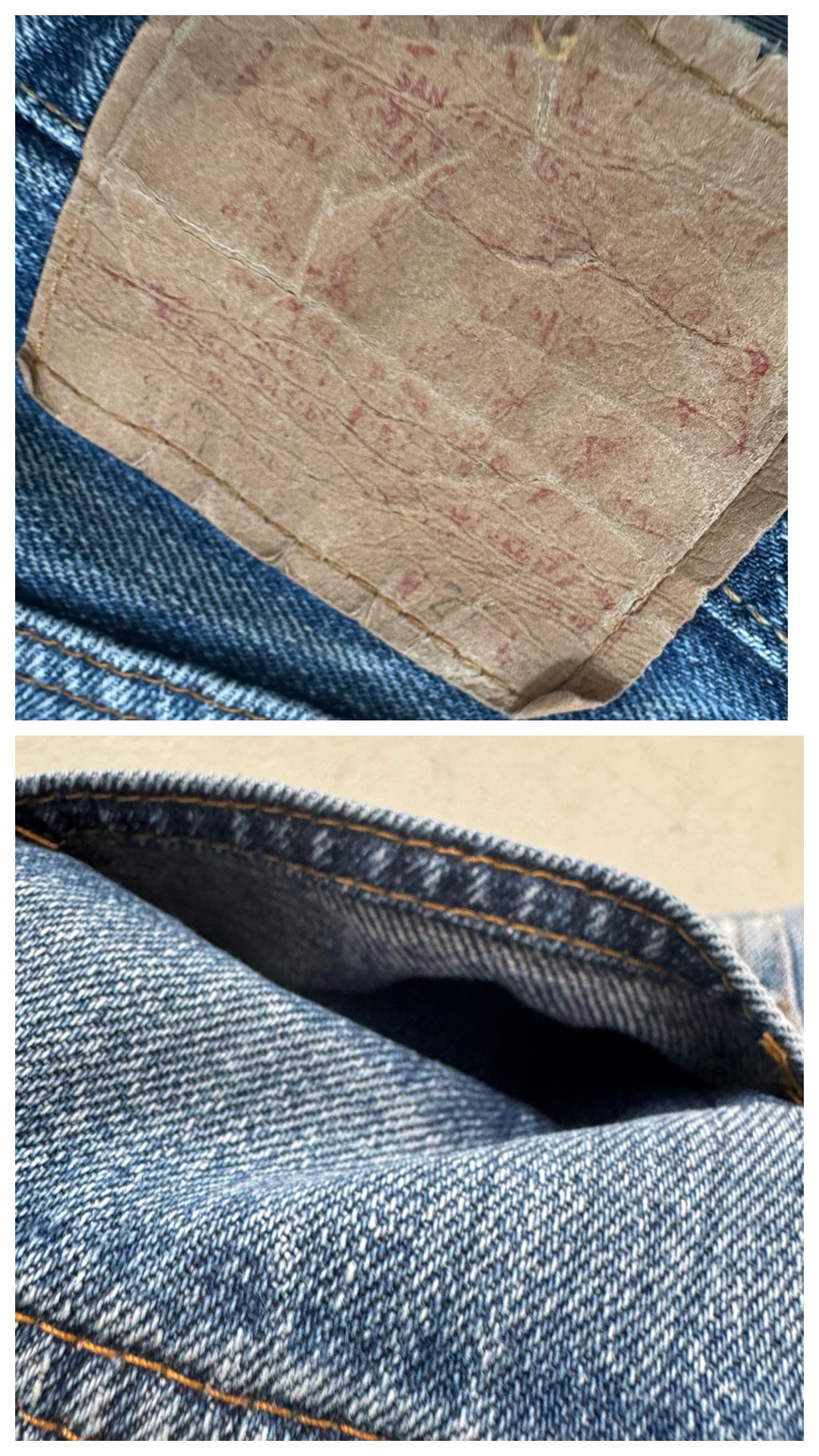W24 - 25 Levis 501 Selvedge 70s Vintage Made in USA
