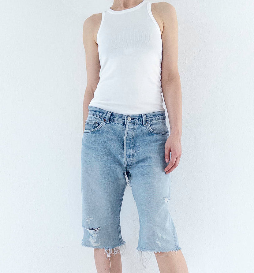 W32 Levis 501 Boyfriend Shorts| Bermudas | 80s Vintage Made in USA