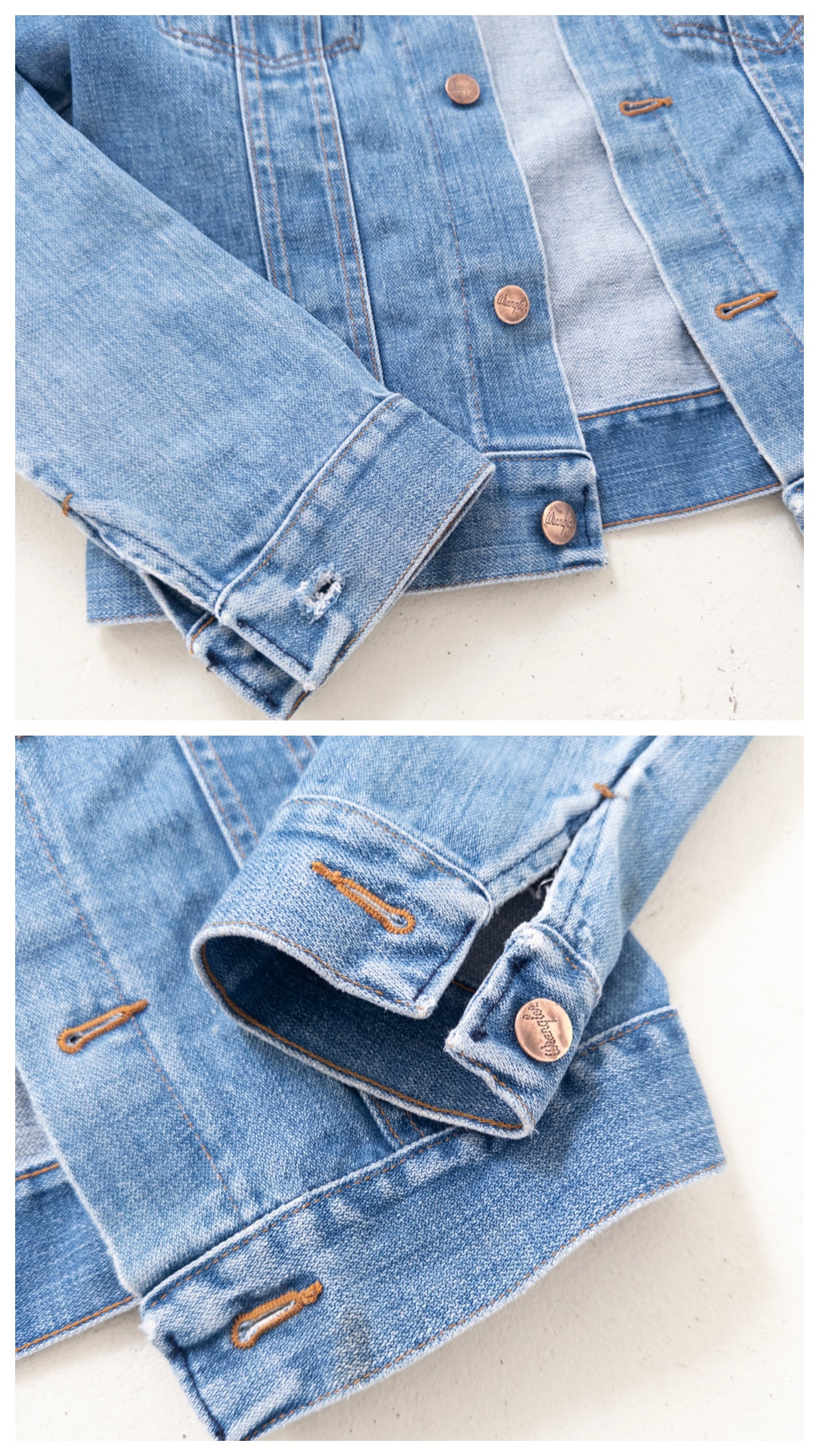 Gr. XXS - XS Wrangler Jeansjacke 70s Vintage Made in USA