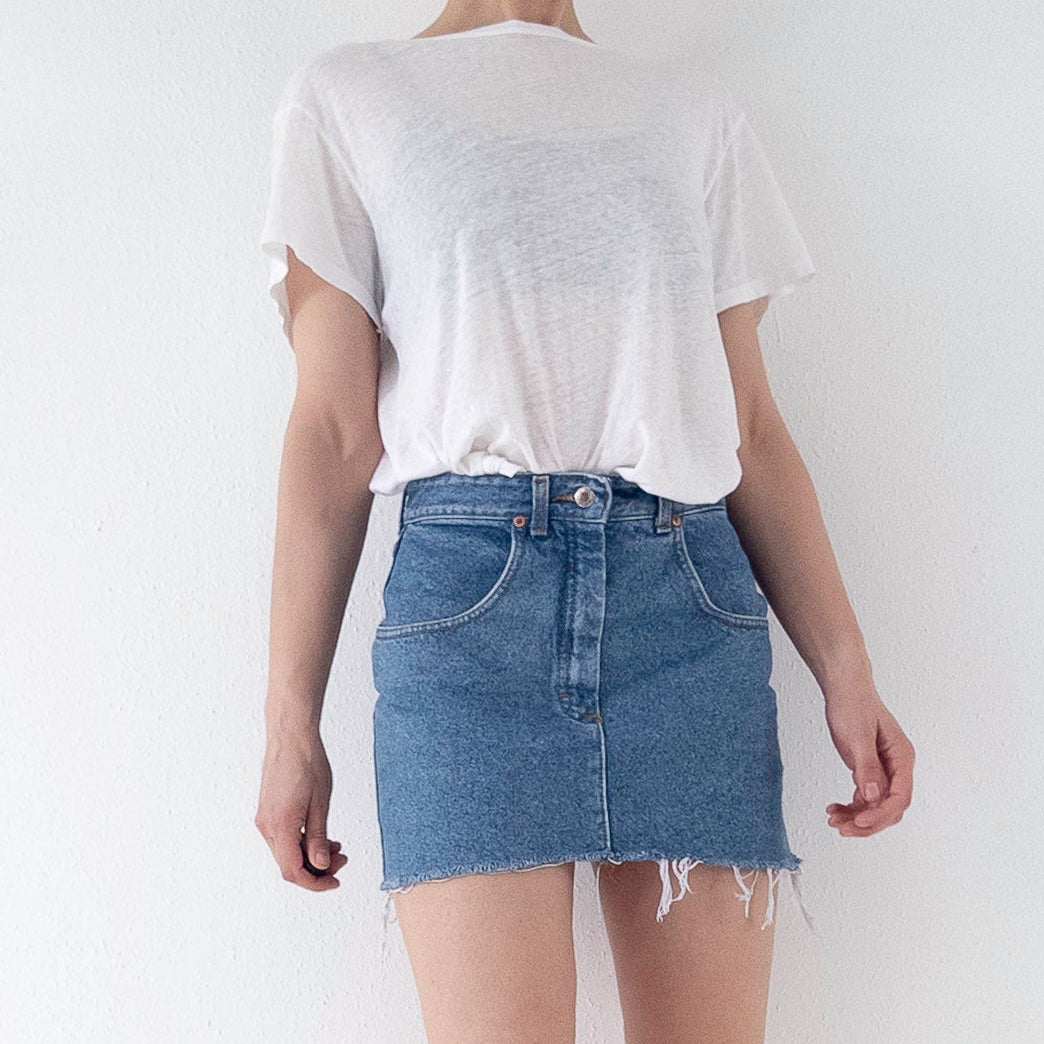 W25 W26 Lee Gossip Minirock Basic Skirt 80s Vintage