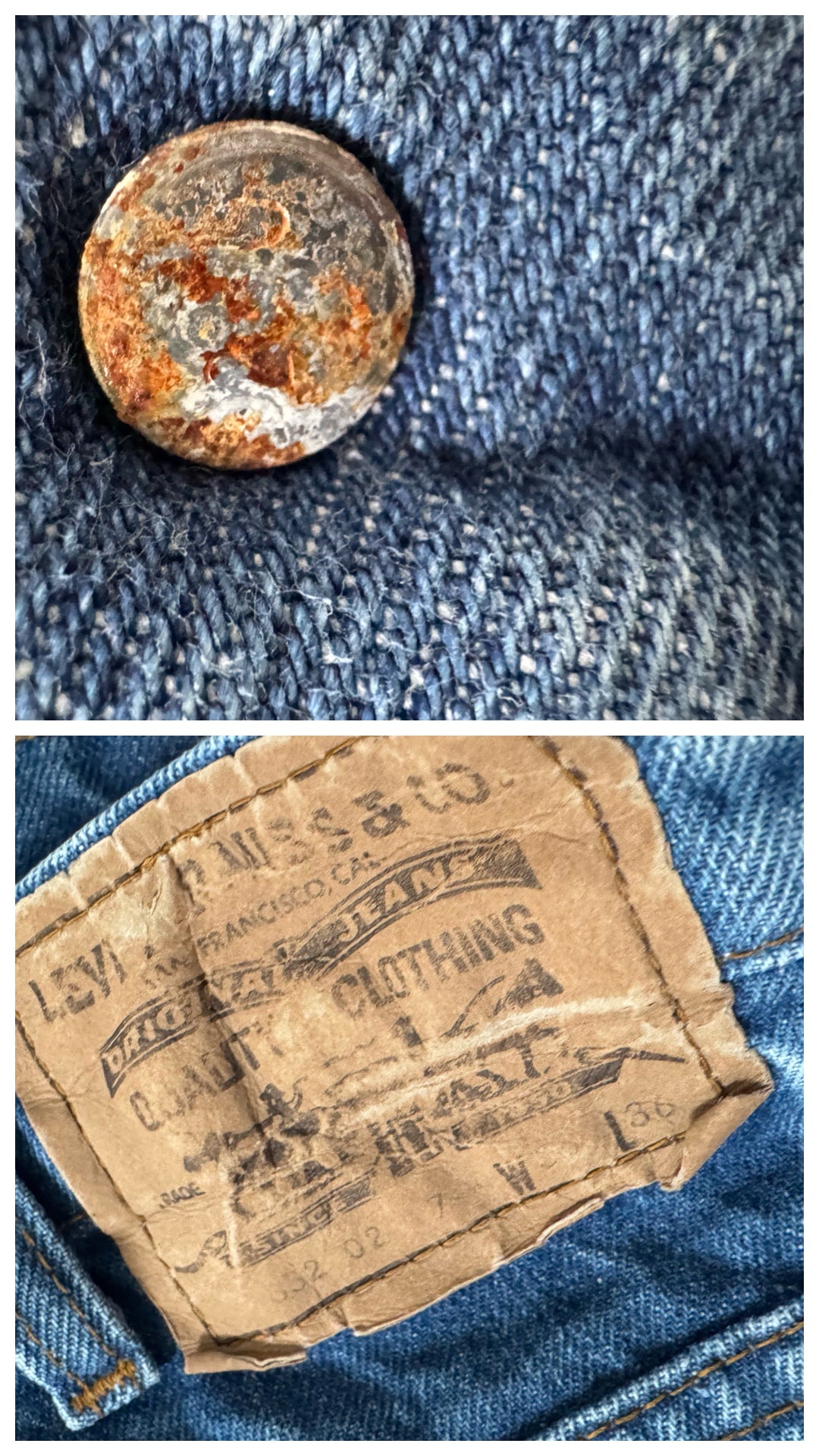 W31-32 L32 Levis 632 Flared Jeans 80s Vintage Made in Belgium
