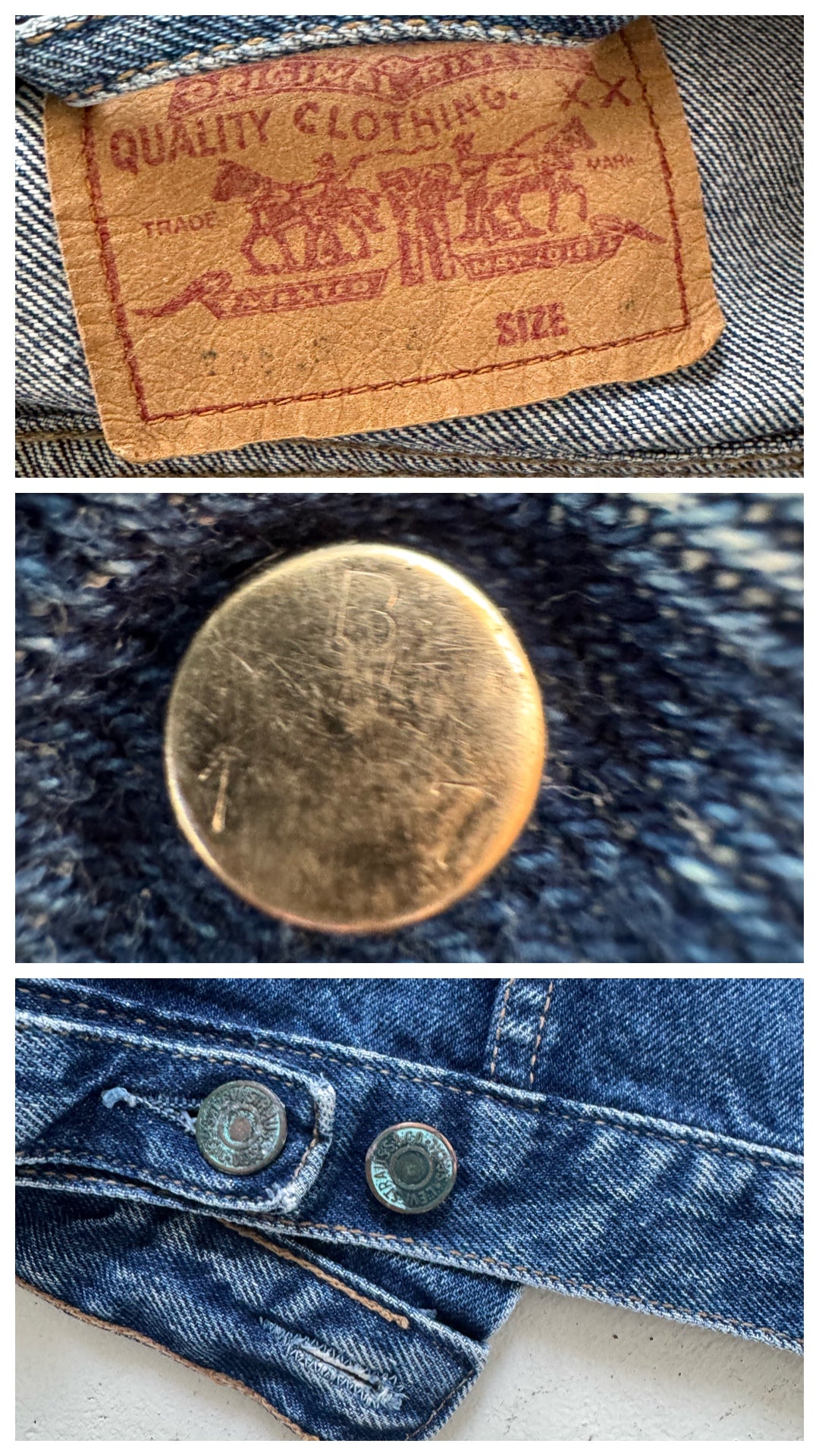 Gr. L - XL Levis 70503 Trucker Jacket 90s Vintage