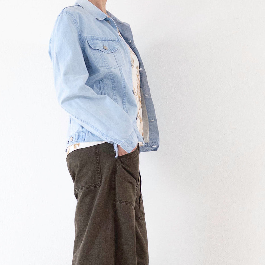 Gr. M Levis Jacke Babyblue 80s Vintage Made in France