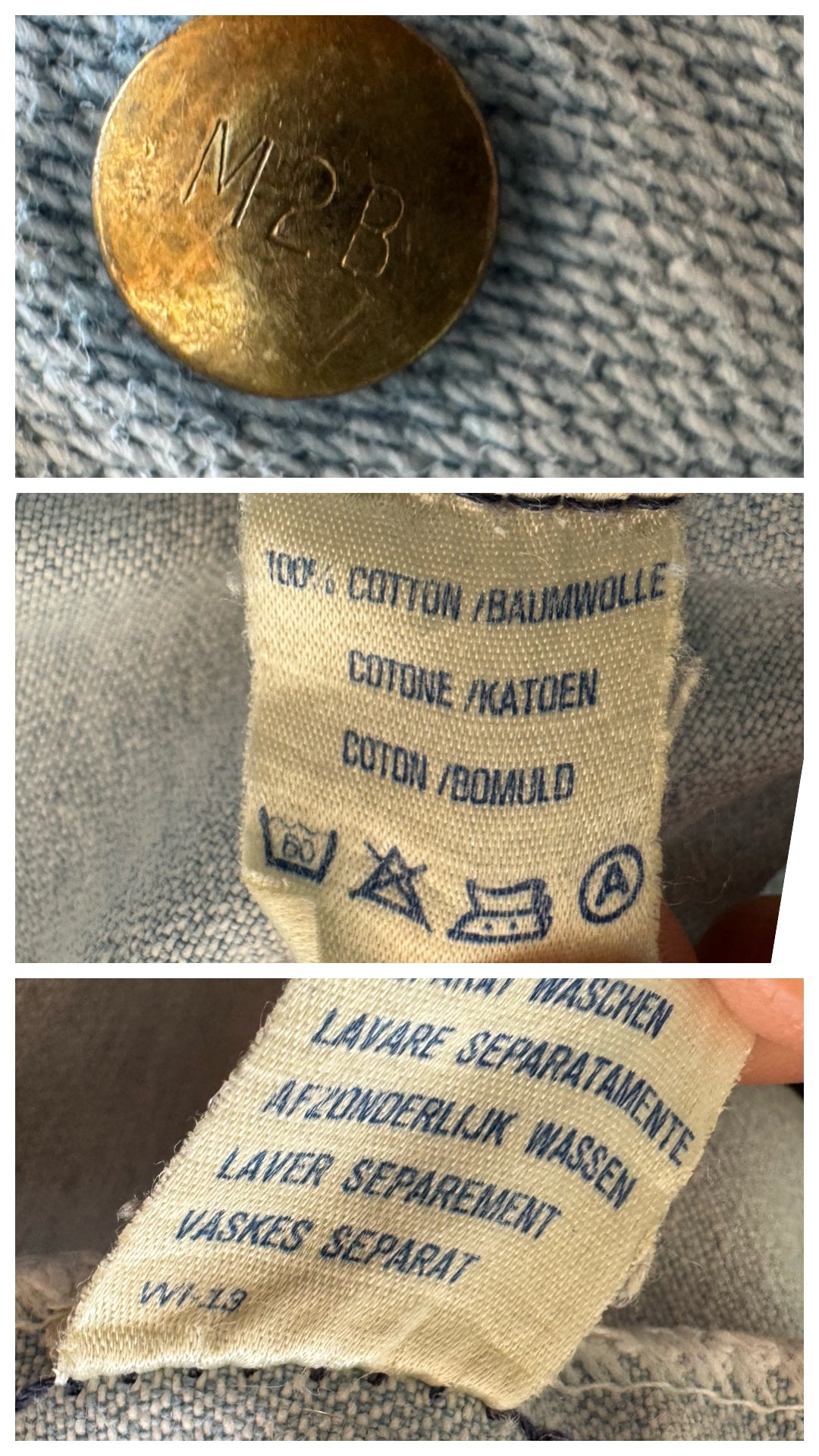 Gr. L Wrangler Jeansjacke 90s Vintage Made in Malta