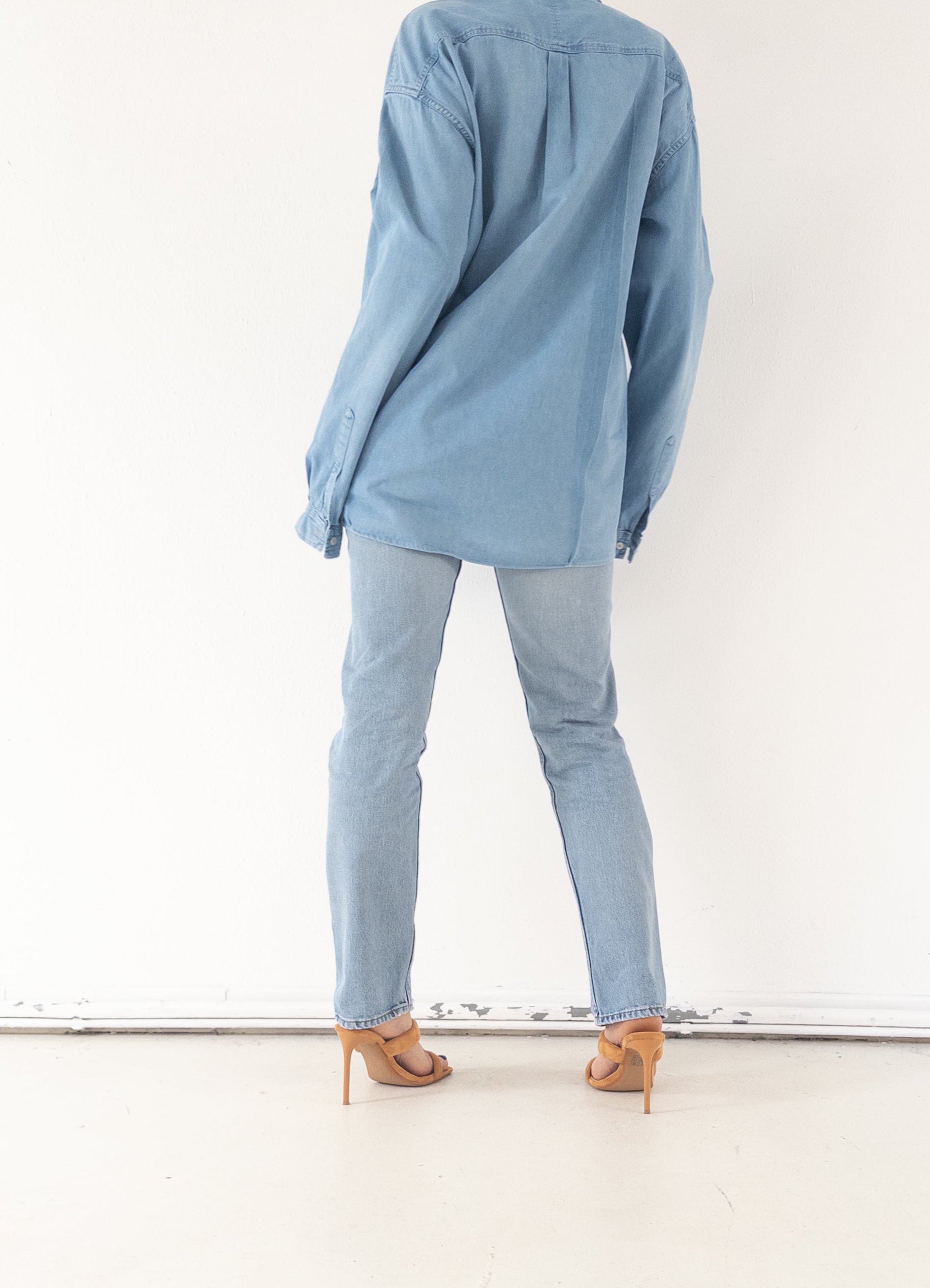 Gr.XL Polo by Ralph Lauren Jeanshemd 80s Vintage Made in USA