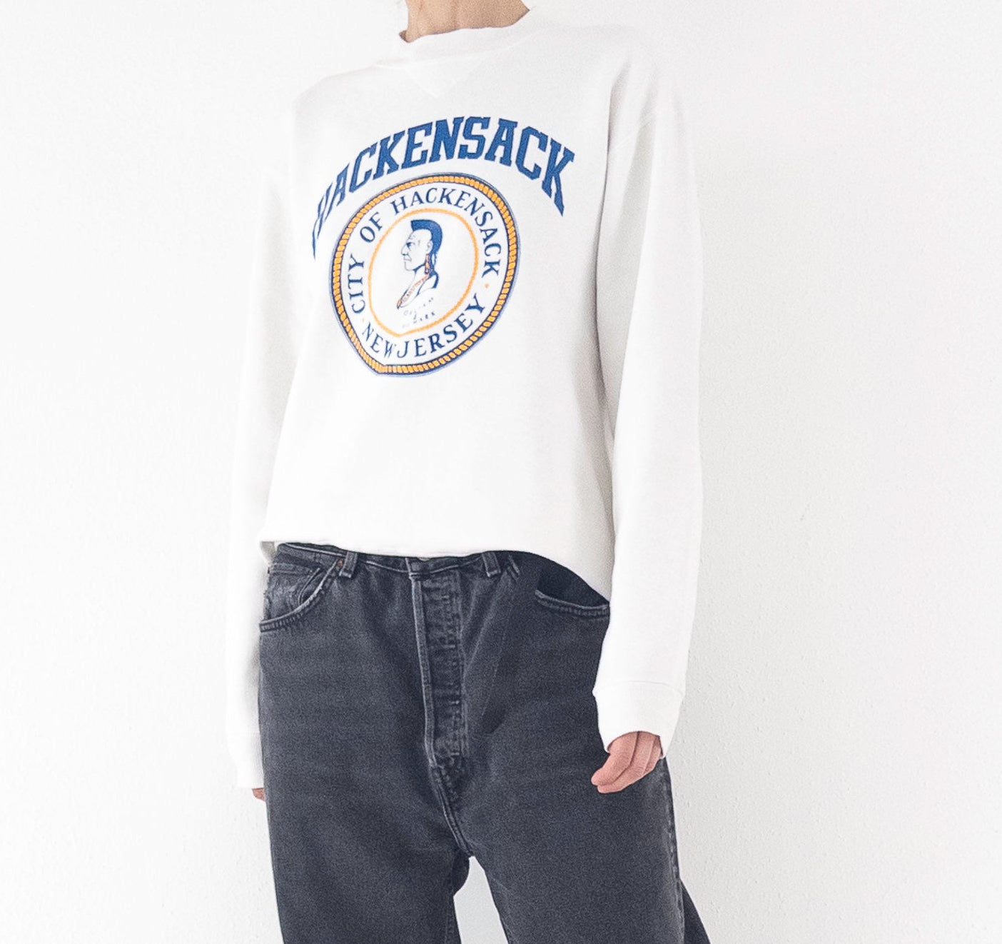 Gr.M Russell Athletic Hackensack New Jersey Crewneck 80s Vintage Made in USA