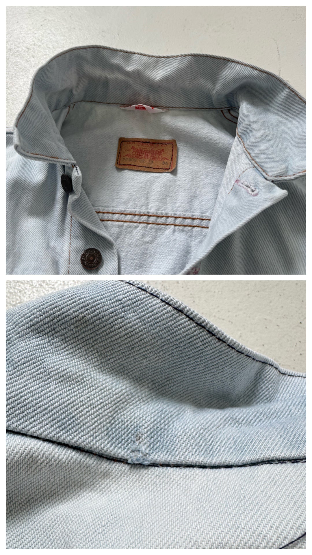 Gr. S - M Levis Trucker Jacket 80s Vintage Made in France