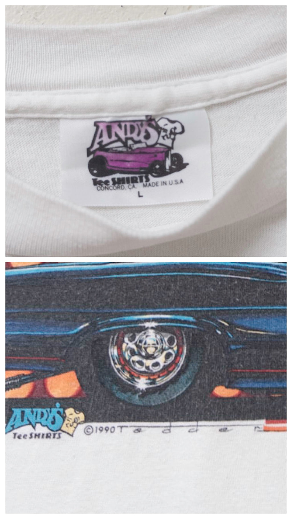 Gr. L Andy's Tee Shirts Chevrolet Chevelle Nova Pro Class Acts T-Shirt 90s Vintage Made in USA