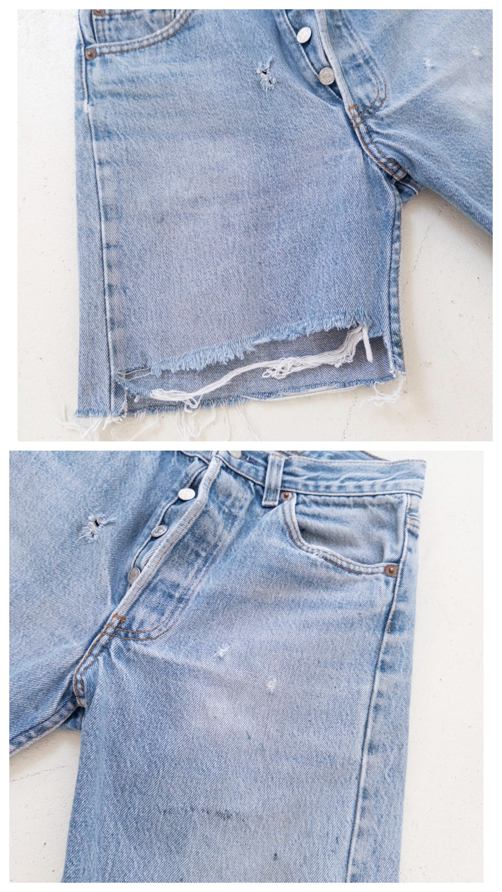 W25 - 26 Levis 501 Shorts| Cutoffs | 80s Vintage Made in USA
