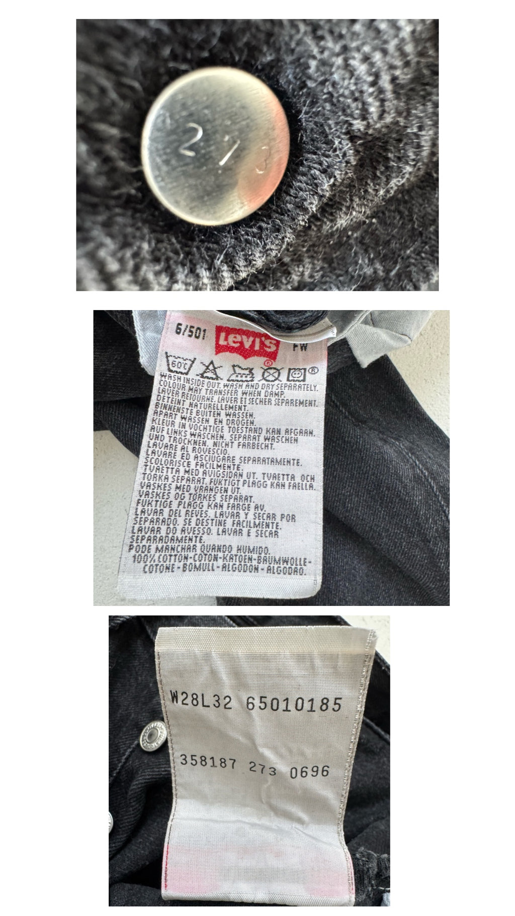 W25 Levis 501 90s Vintage Made in Poland