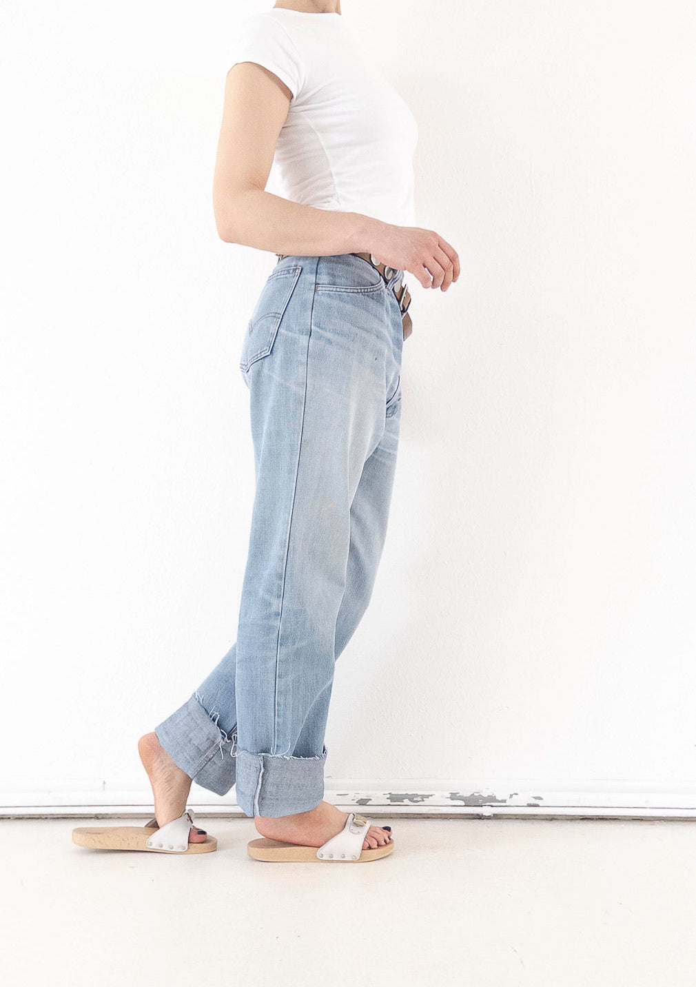 W31 -32 L36 Levis Cigarette Jeans 70s Vintage Made in Belgium
