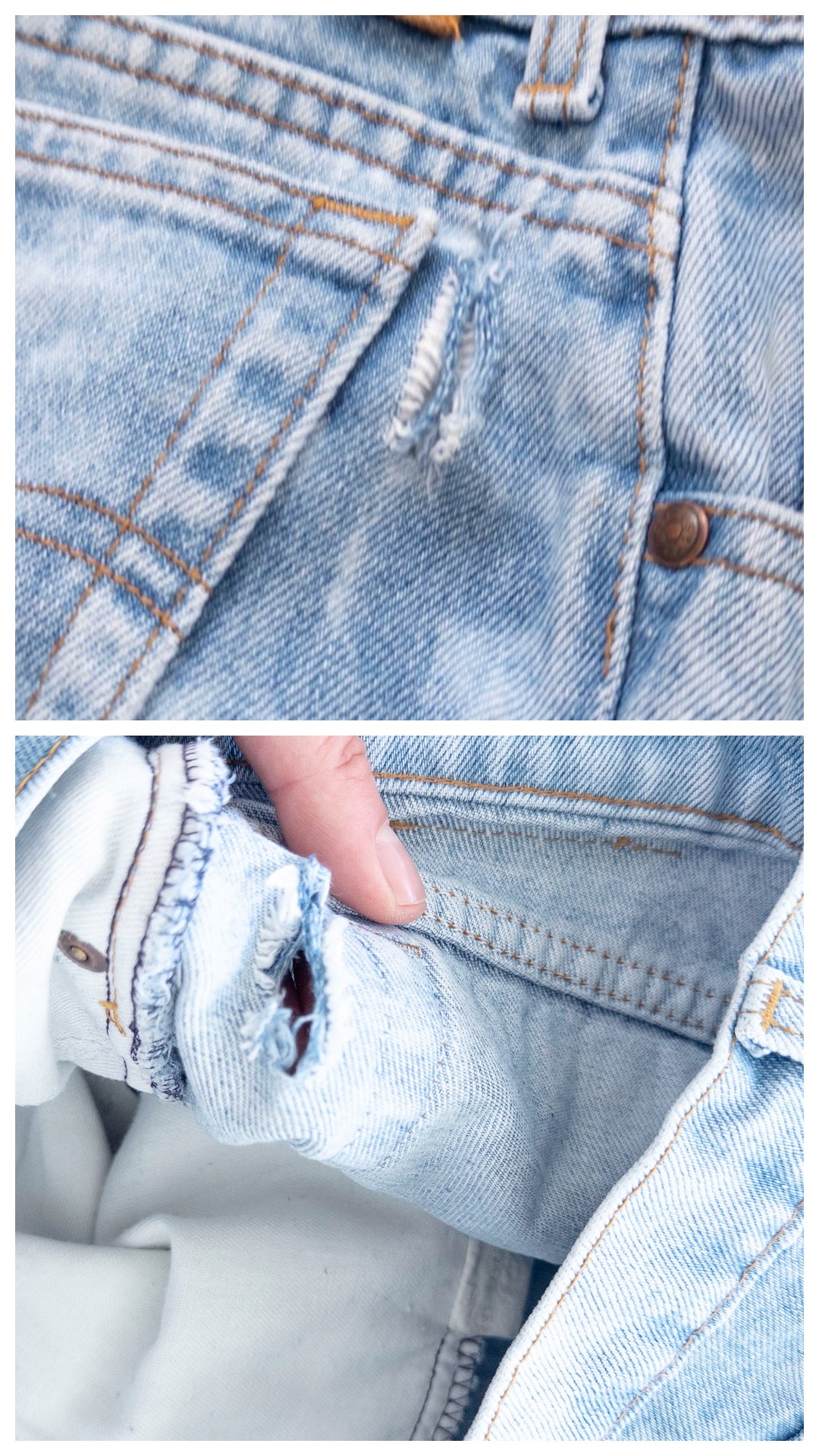 W29 Levis 545 Leather Tab Shorts| Cutoffs | 70s Vintage Made in Belgium
