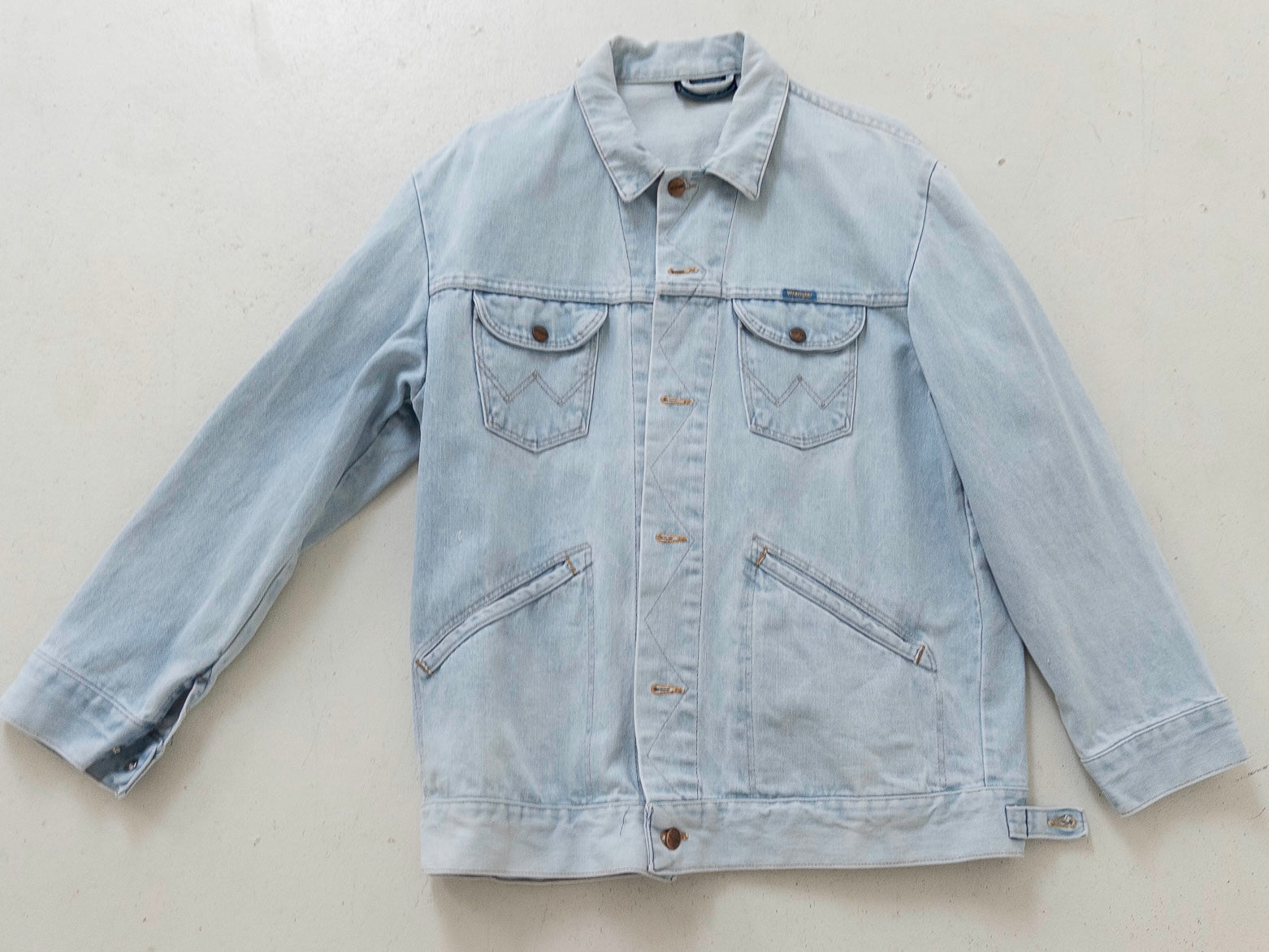 Gr. L Wrangler Jeansjacke 90s Vintage Made in Malta