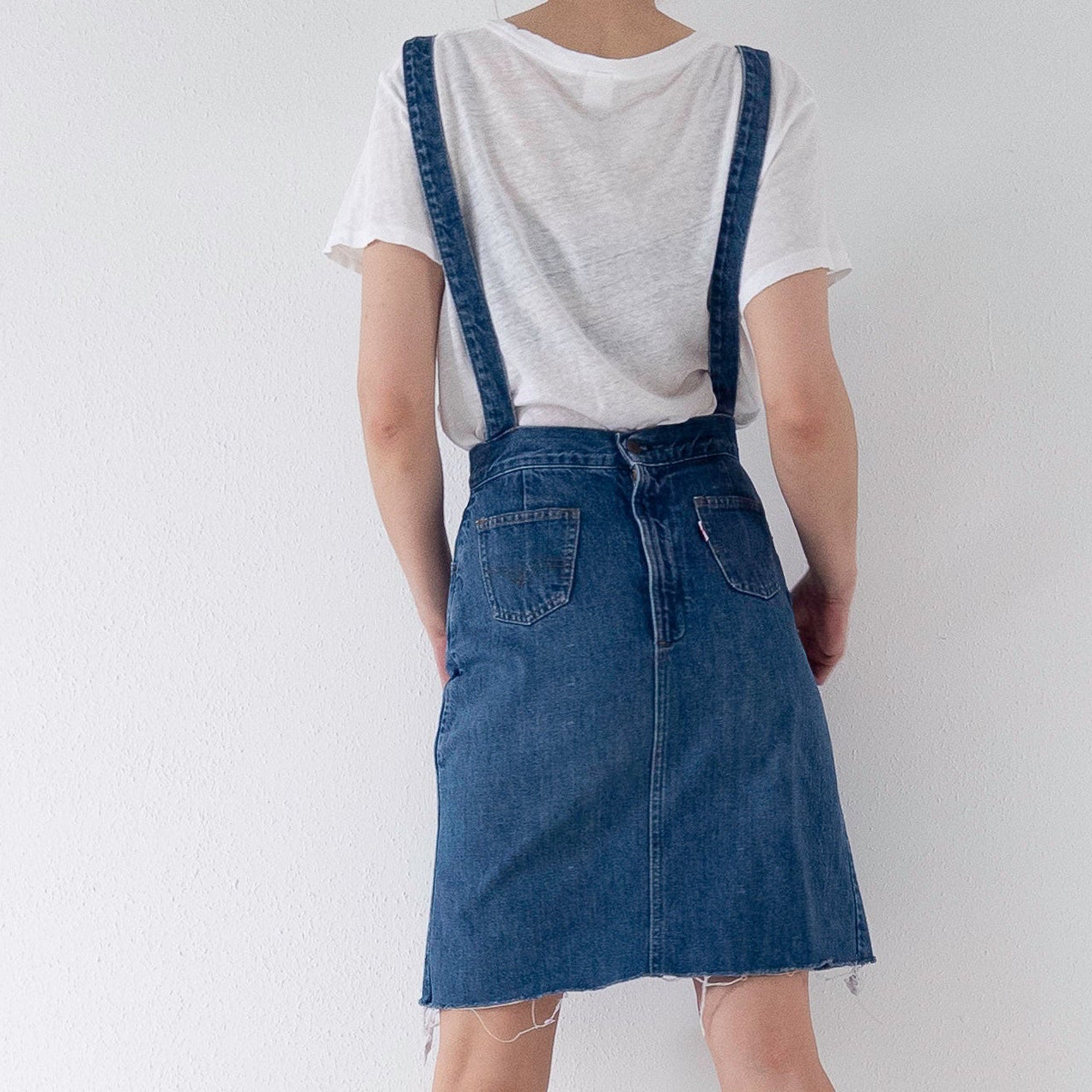 Gr. S Levis Latzkleid 60s 70s Vintage Made in USA