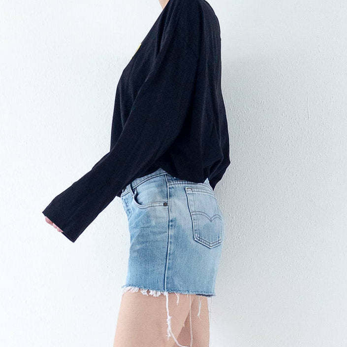 W29 Levis 545 Leather Tab Shorts| Cutoffs | 70s Vintage Made in Belgium