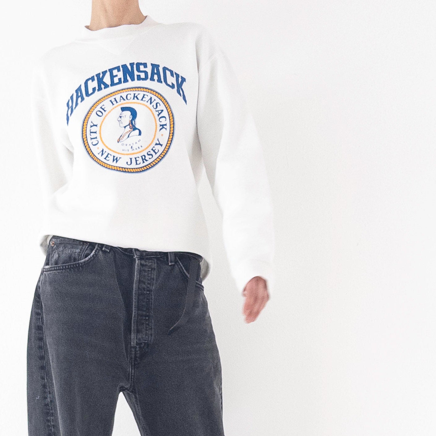 Gr.M Russell Athletic Hackensack New Jersey Crewneck 80s Vintage Made in USA