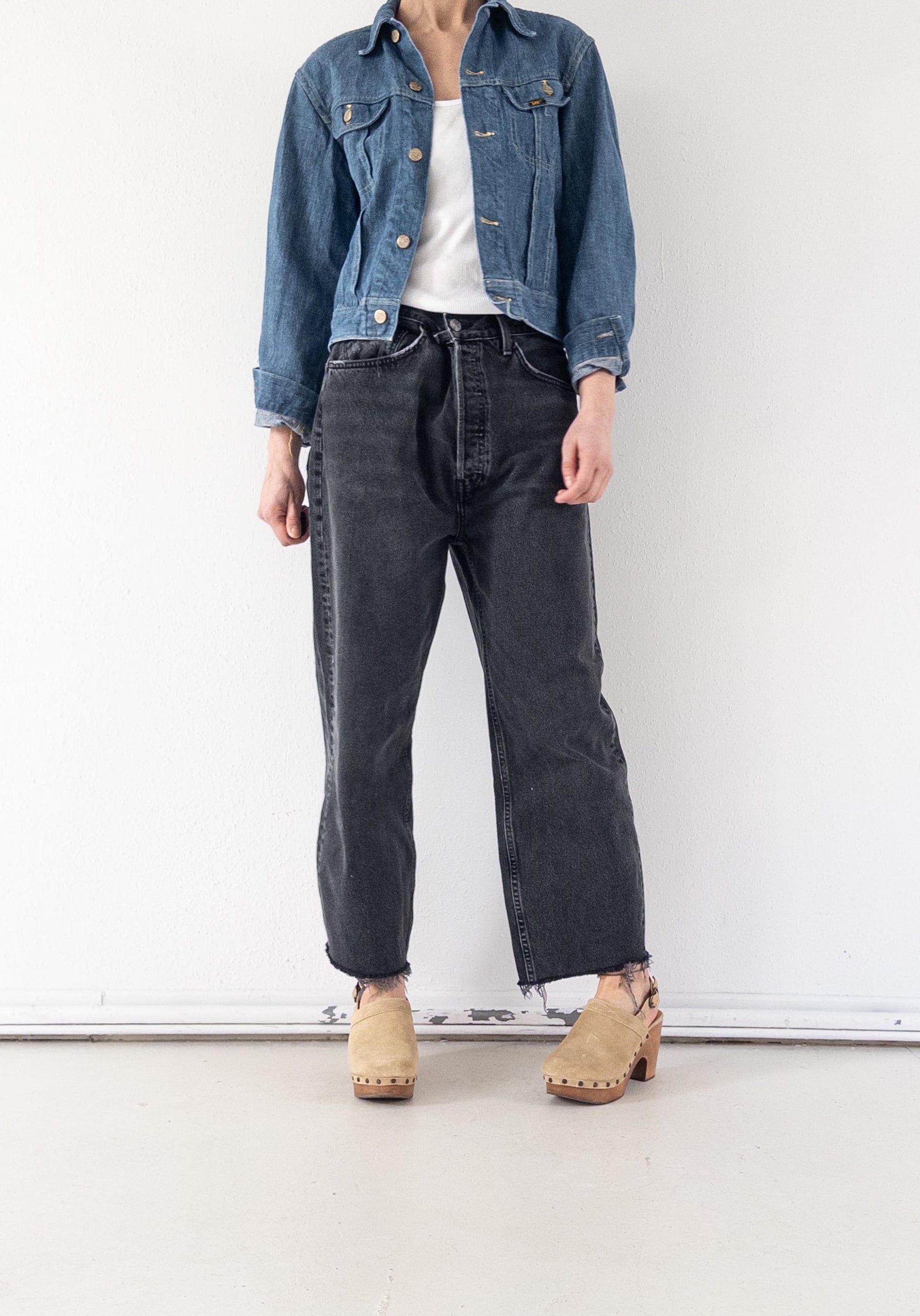 Gr. XS - S Lee Jeansjacke 70s Vintage Made in USA