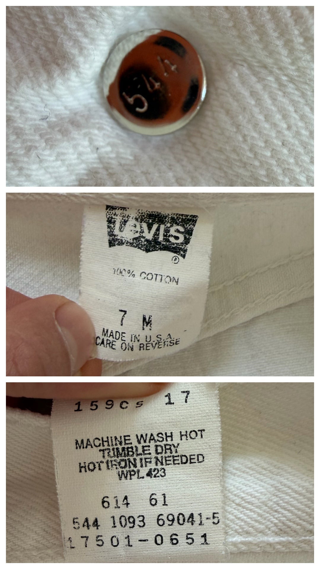 W26 -27 L36 Levis 501 90s Vintage Made in USA